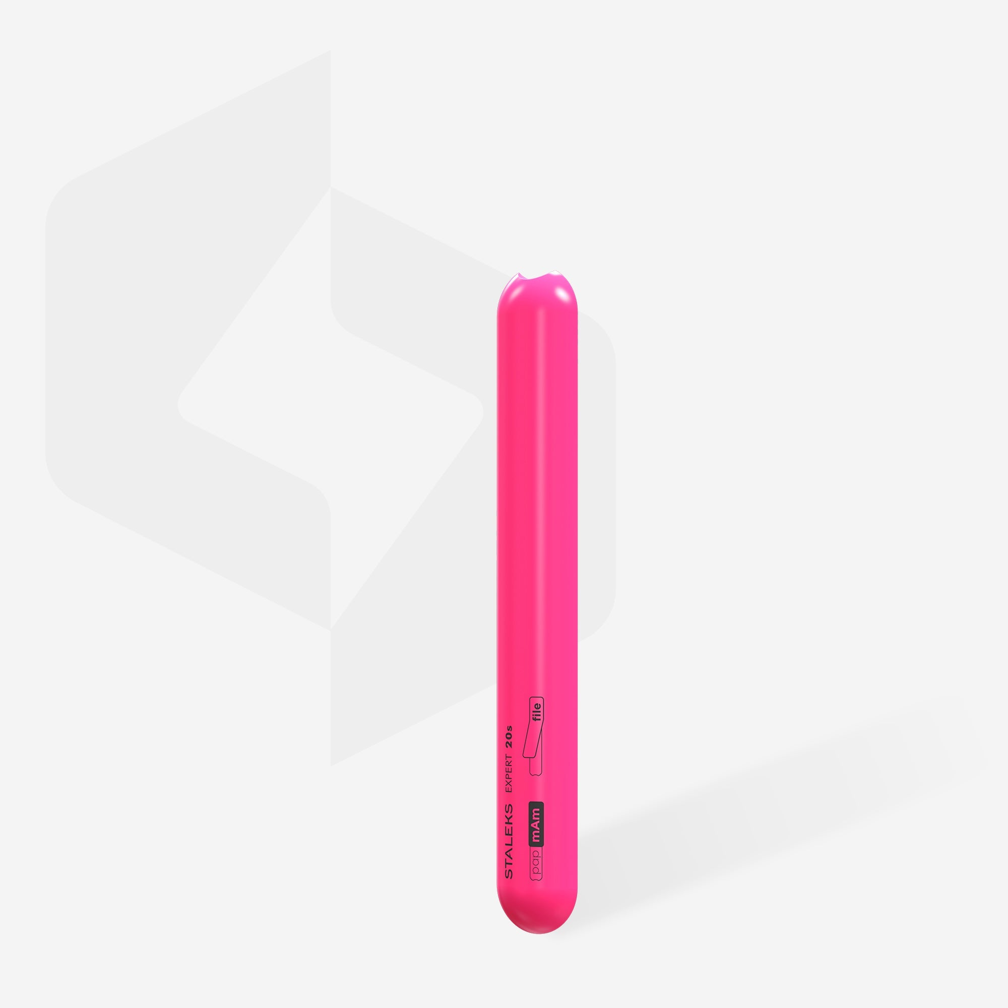 Base recta biselada de plástico para lima de uñas EXPERT 20s (130 mm)