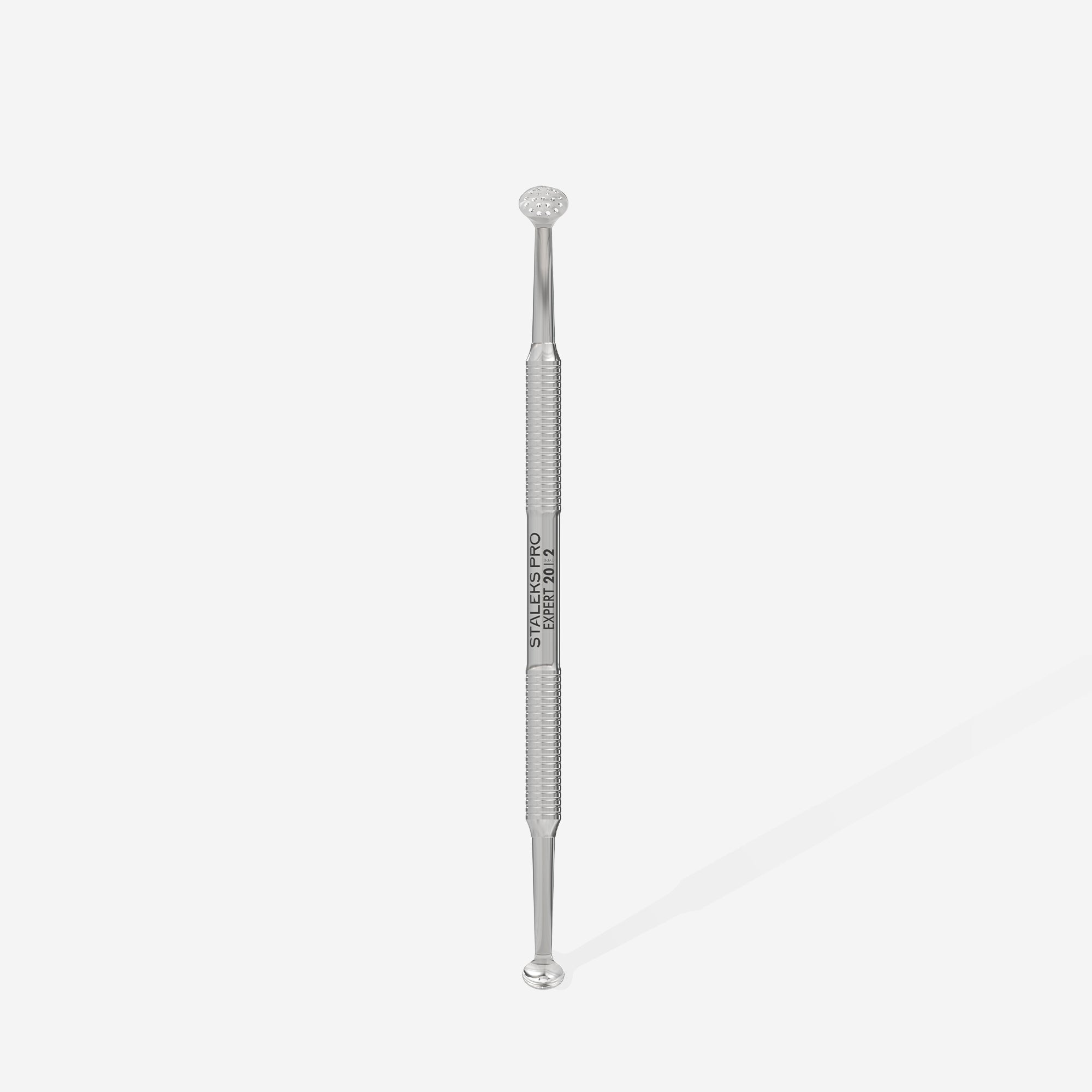 Cuchara cosmetológica de doble punta EXPERT 20 TIPO 2 (Uno y redondo con 19 agujeros)