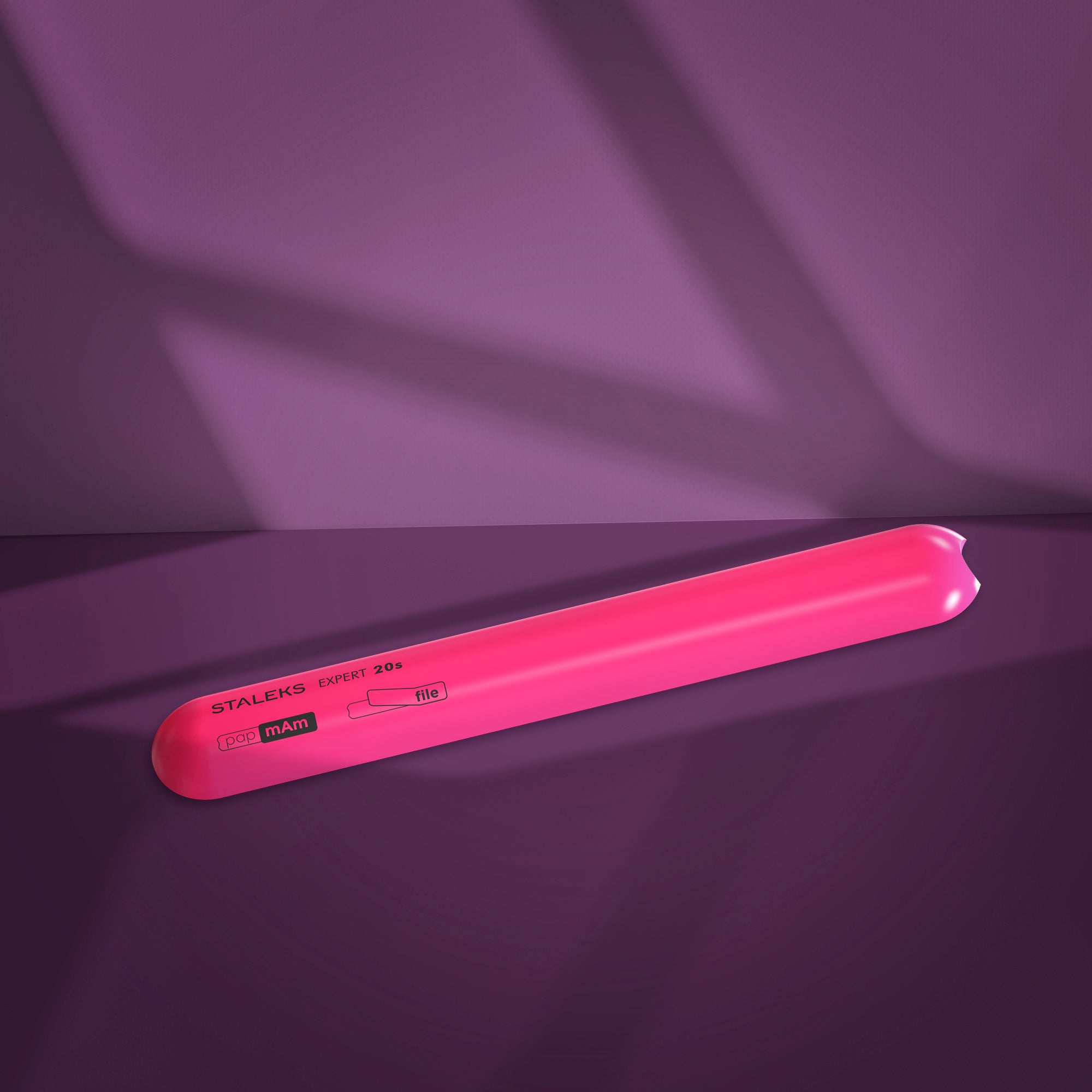 Base recta biselada de plástico para lima de uñas EXPERT 20s (130 mm)