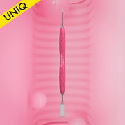 Empujador de manicura Gummy con mango de silicona UNIQ 11 TIPO 1 (empujador recto plano y en bucle)