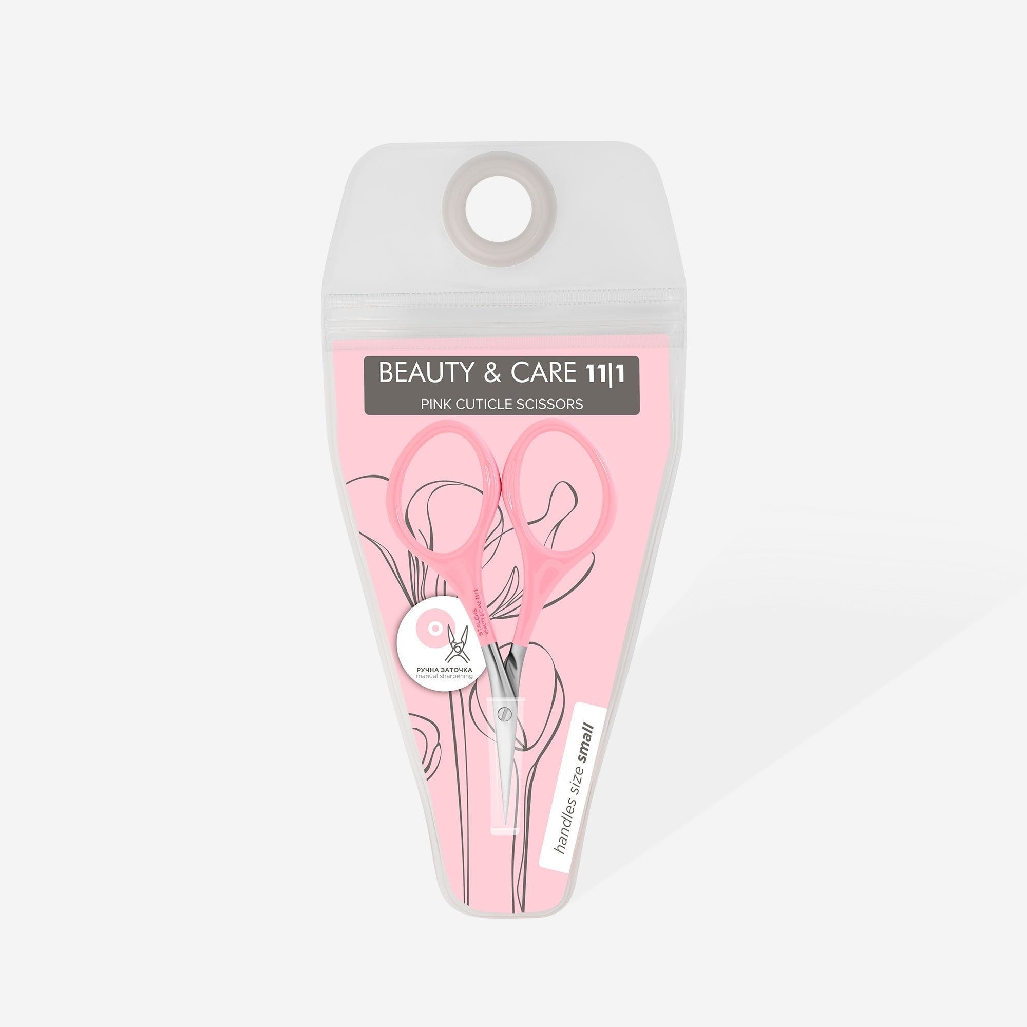 Tijeras para cutícula rosa BEAUTY & CARE 11 TYPE 1