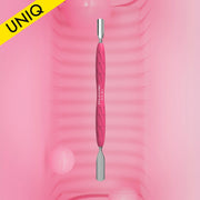 Empujador de manicura Gummy con mango de silicona UNIQ 10 TIPO 1 (empujador redondo ancho y redondo estrecho)