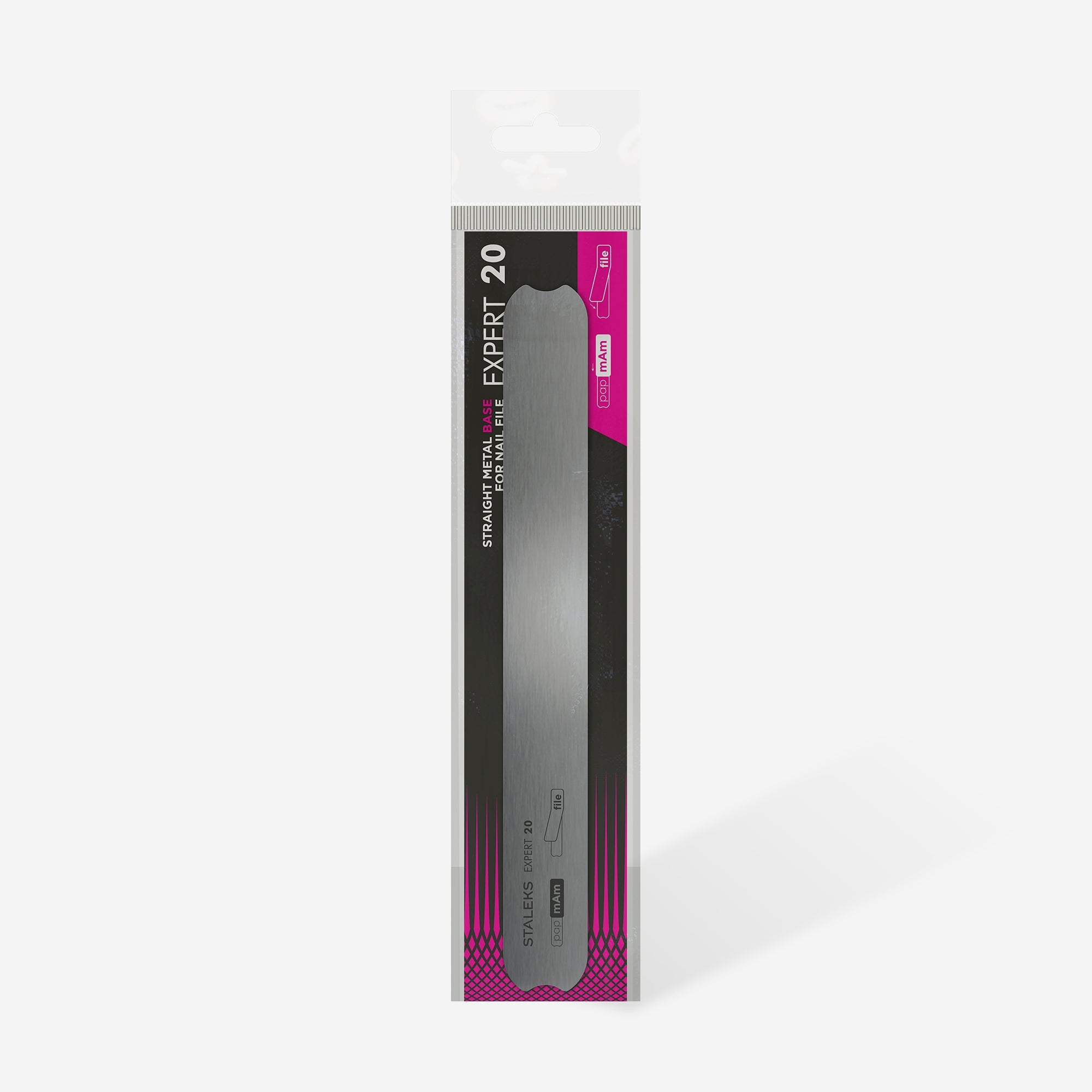 Base metálica recta para lima de uñas EXPERT 20