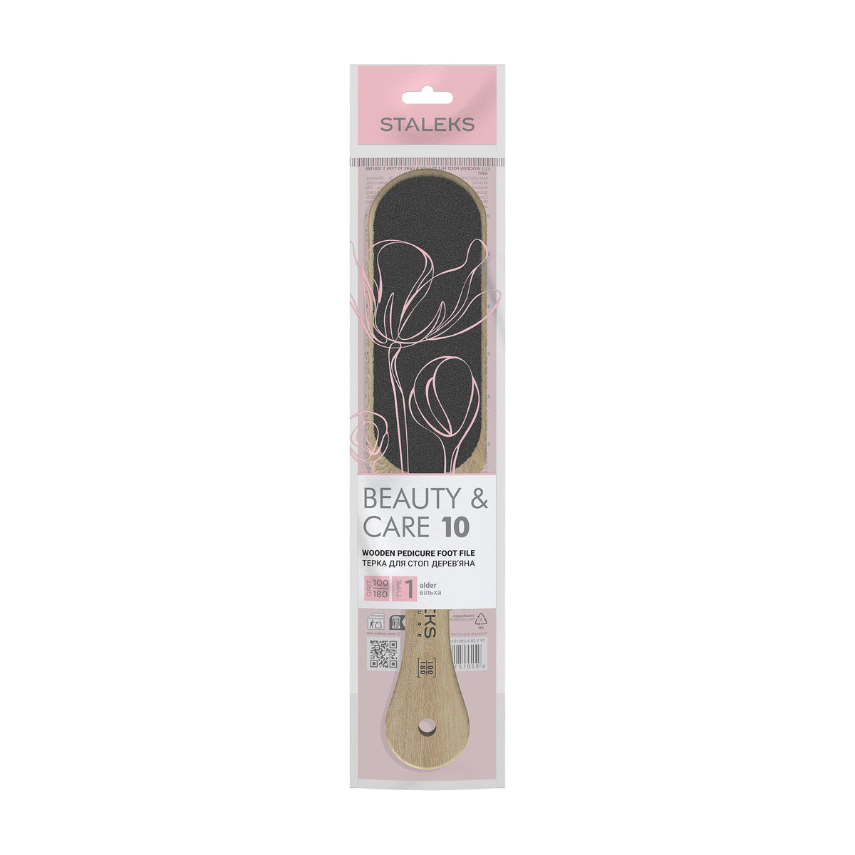 Lima de Pie Staleks Beauty & Care 10 Tipo 1 — Grano 100/180 en su empaque original