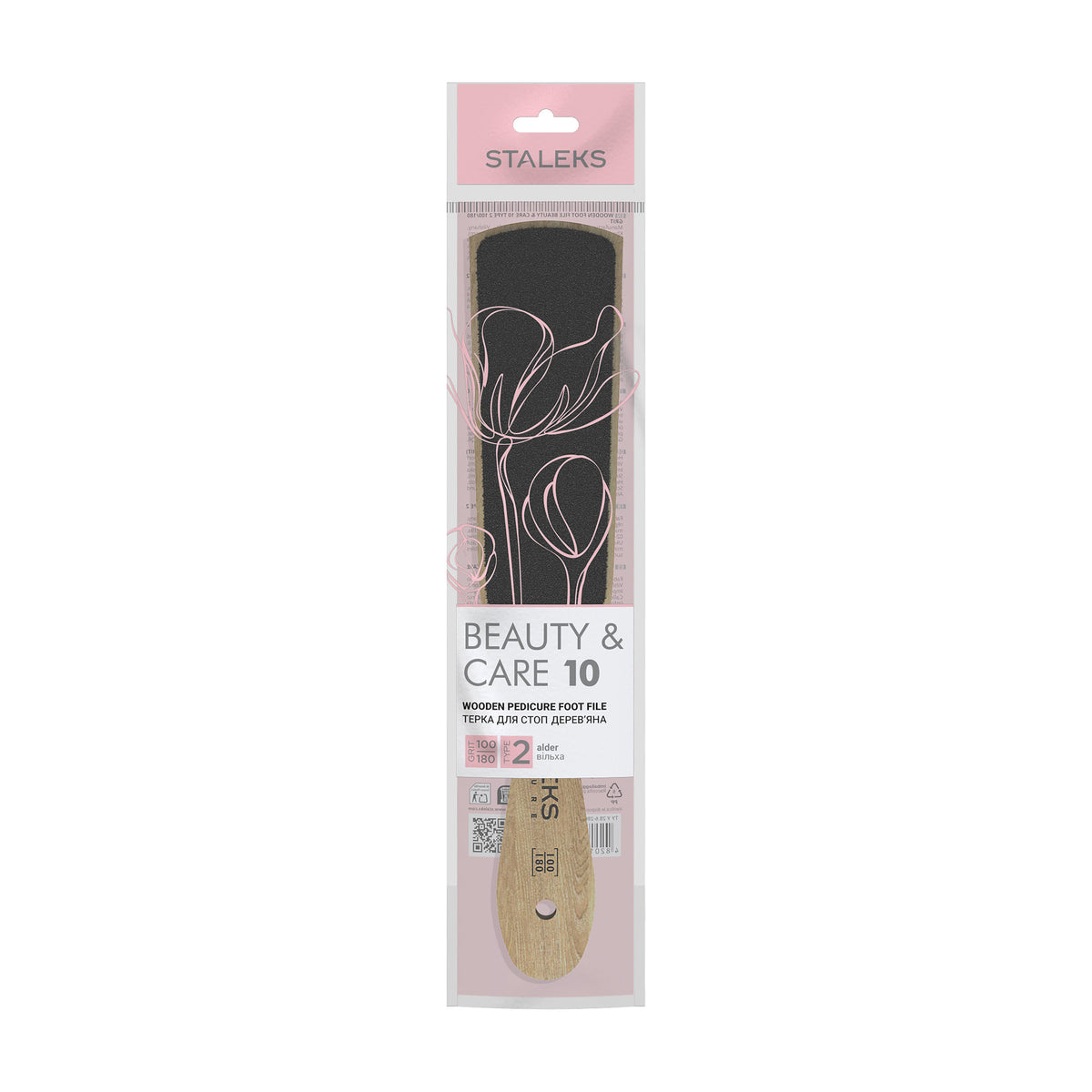 Lima de Pie Staleks Beauty & Care 10 Tipo 2 — Grano 100/180 en su empaque original