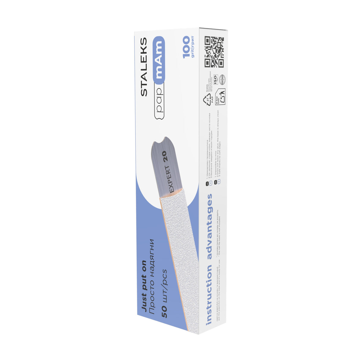 Limas Descartables papmAm Staleks Expert 22 — Grano 100 en su empaque original