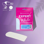 Limas blancas desechables para pedicura rallador EXPERT 10 80 grit (30 uds)