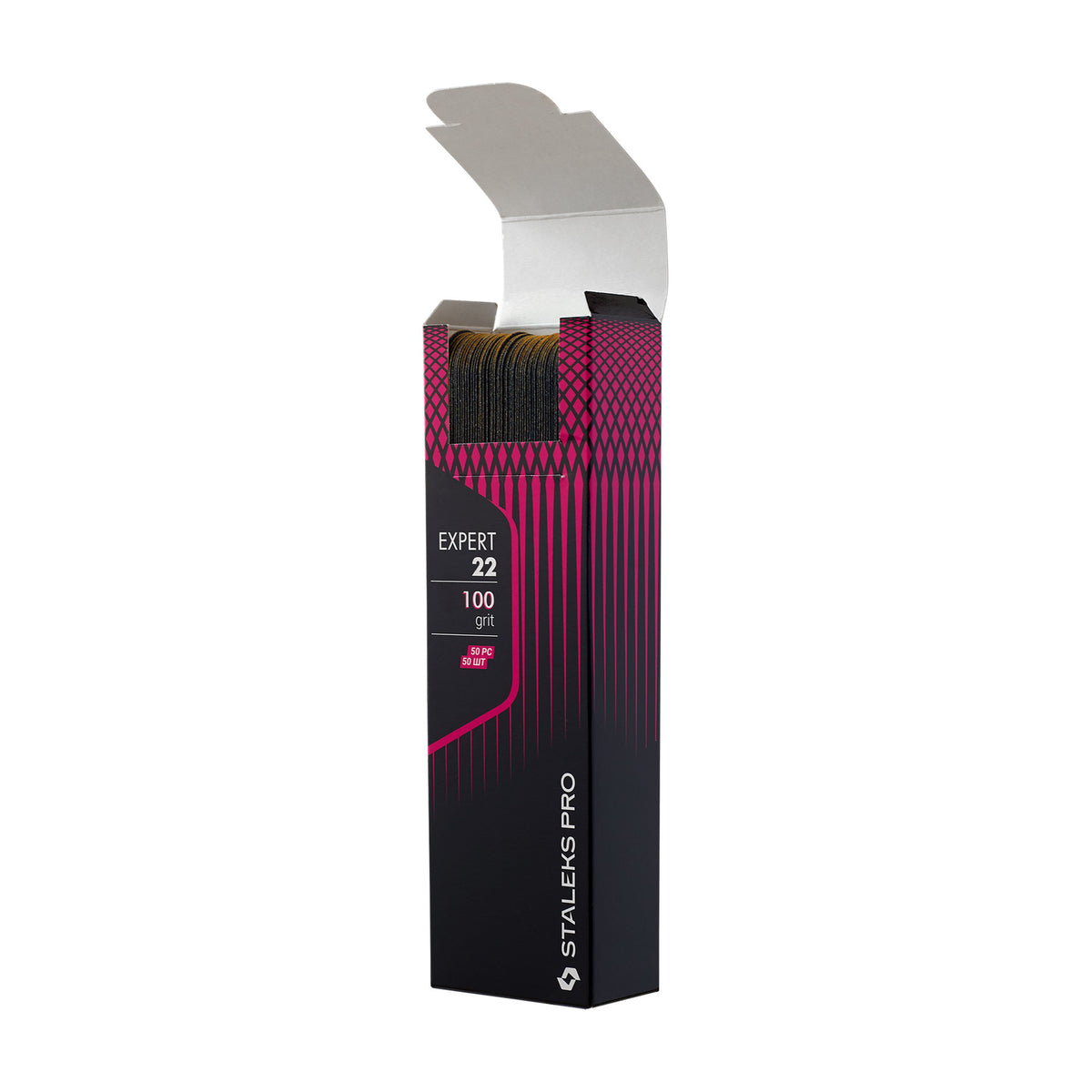 Limas Descartables Rectas Finas Staleks Expert 22 — Grano 100 en su empaque original