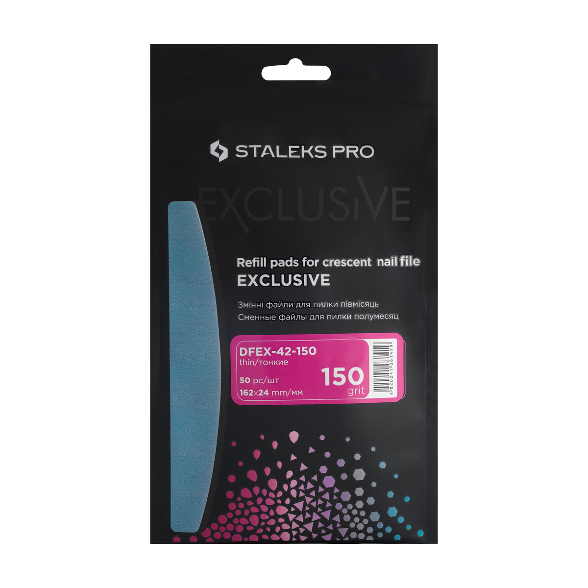 Limas Descartables Media Luna Staleks Exclusive 42 — Grano 150