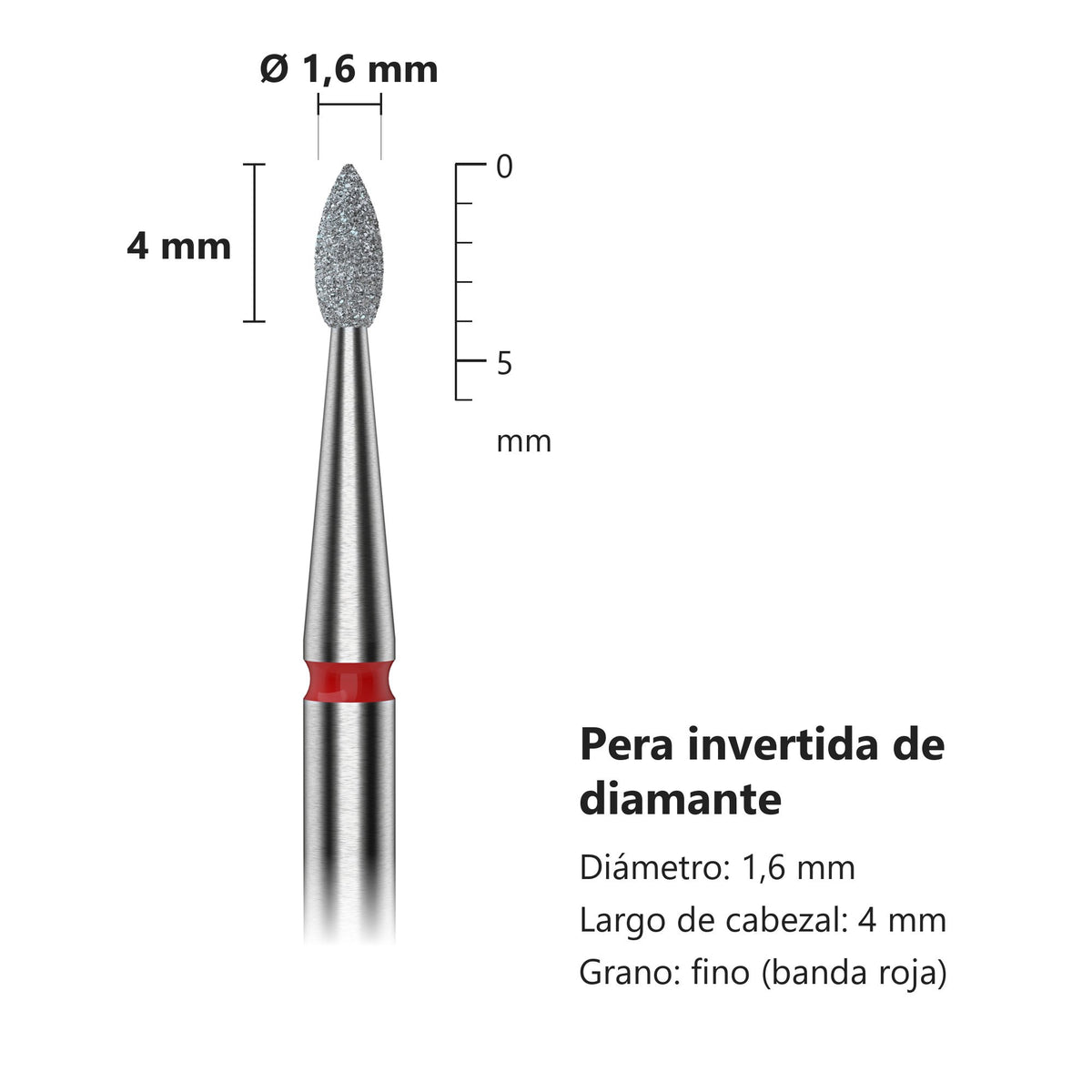 Fresa Gota Roja Staleks Expert — medidas