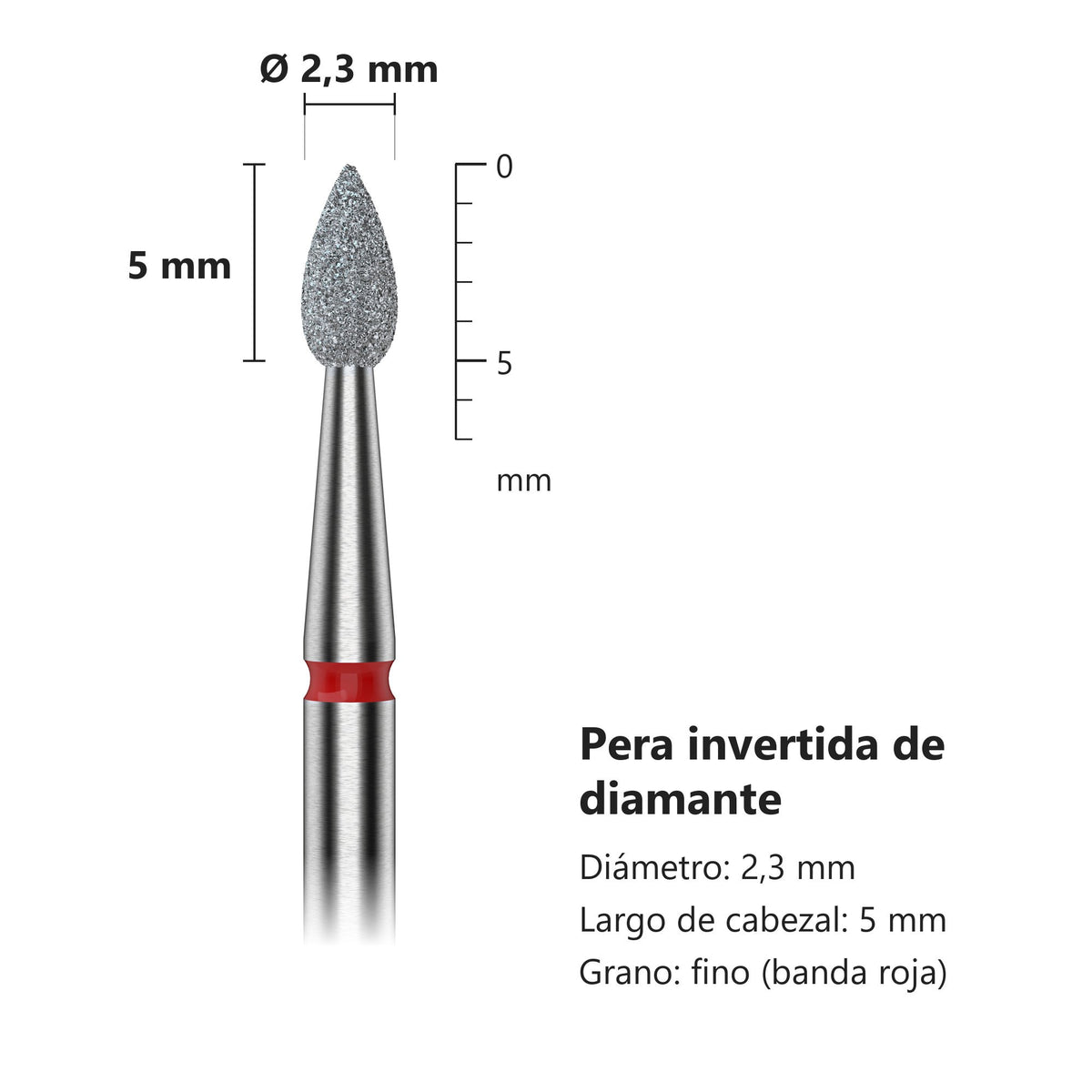 Fresa Gota Roja Staleks Expert — medidas