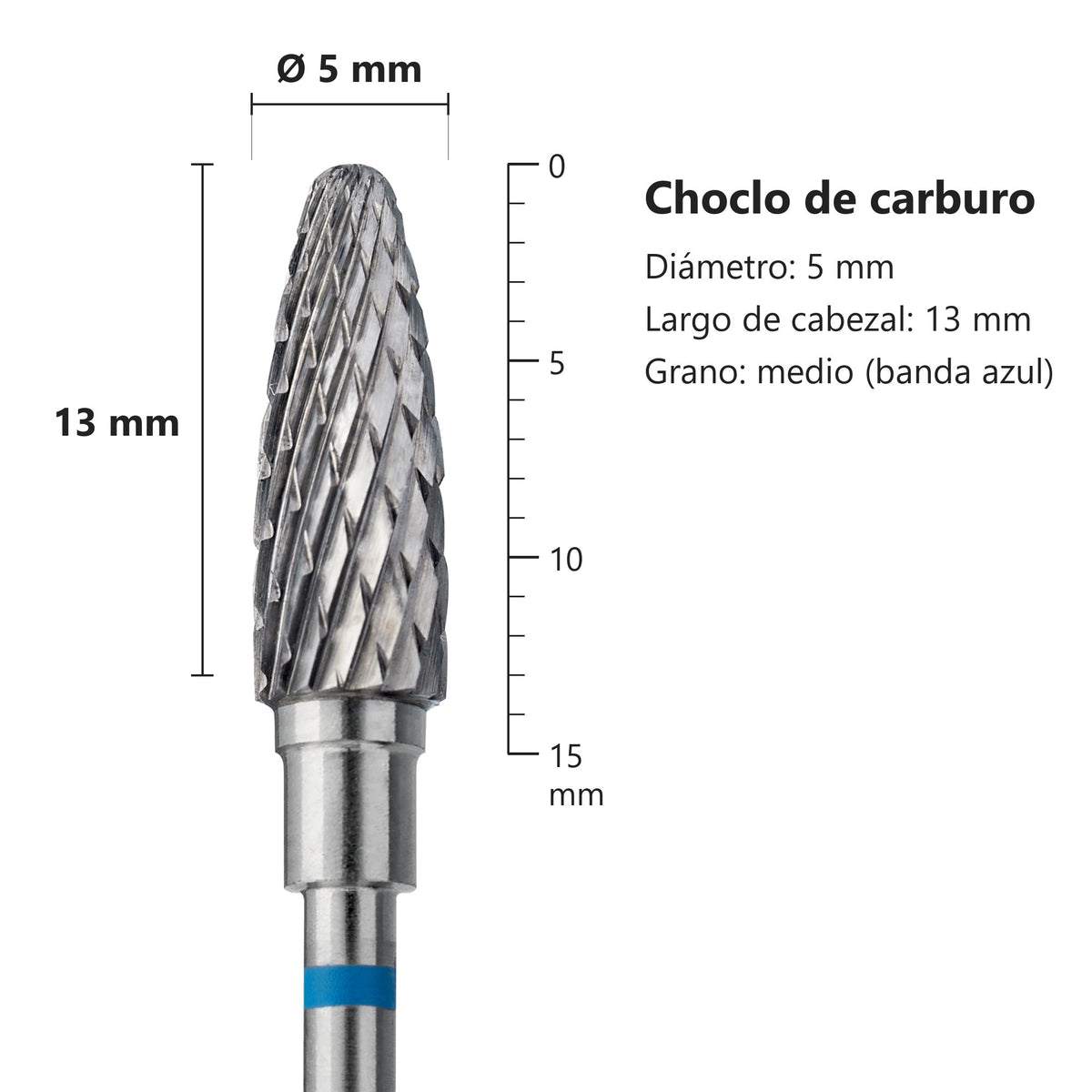 Fresa Choclo Azul Staleks Expert — medidas
