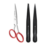 Kit Brow Master — Tijera + Pinza Biselada + Pinza Punta