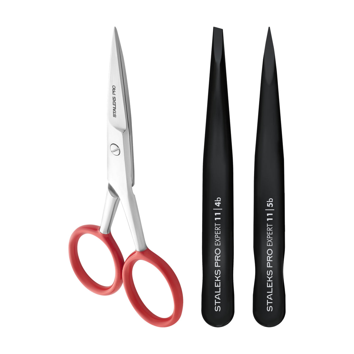 Kit Brow Master — Tijera + Pinza Biselada + Pinza Punta