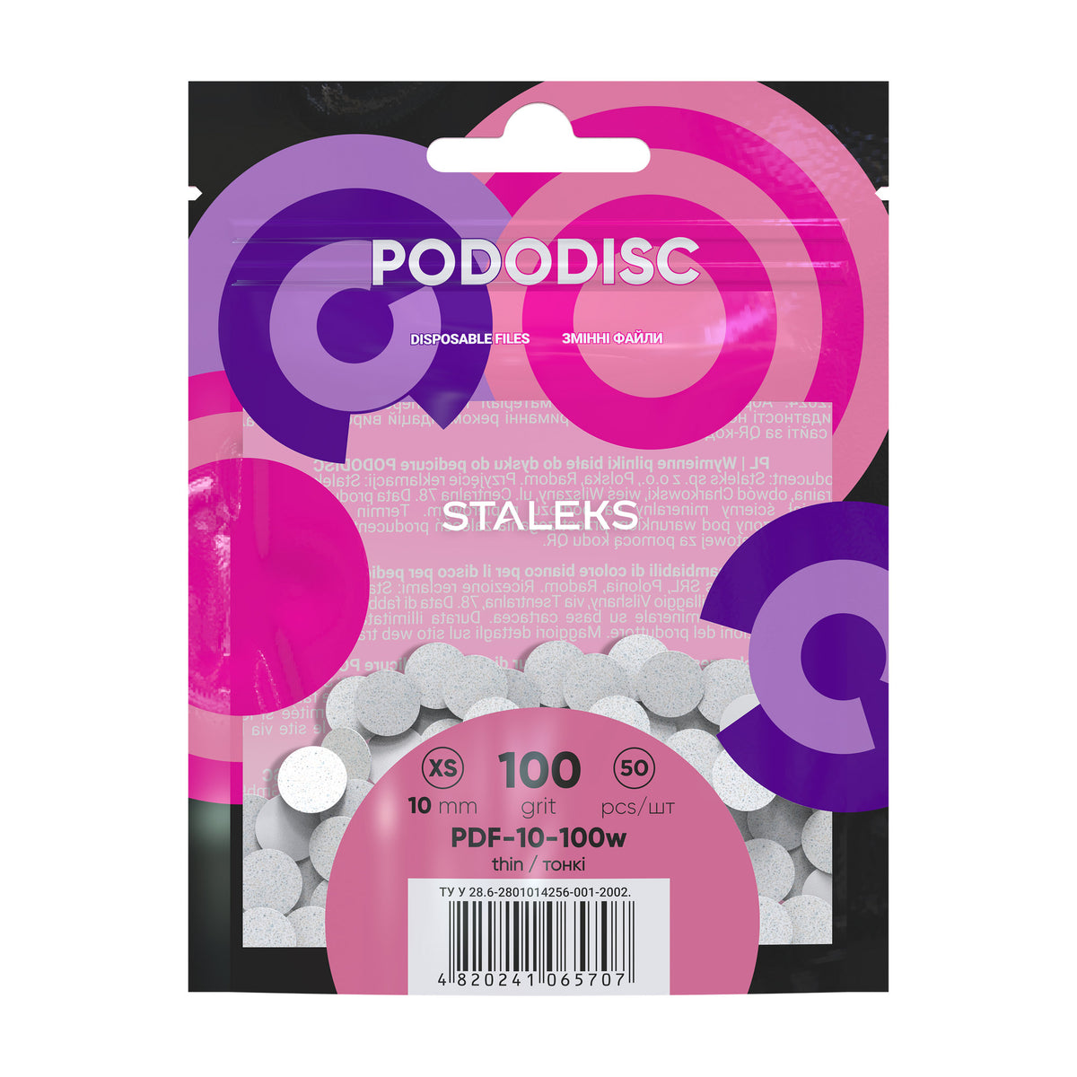 Limas Descartables Pododisco XS Staleks Expert — Grano 100