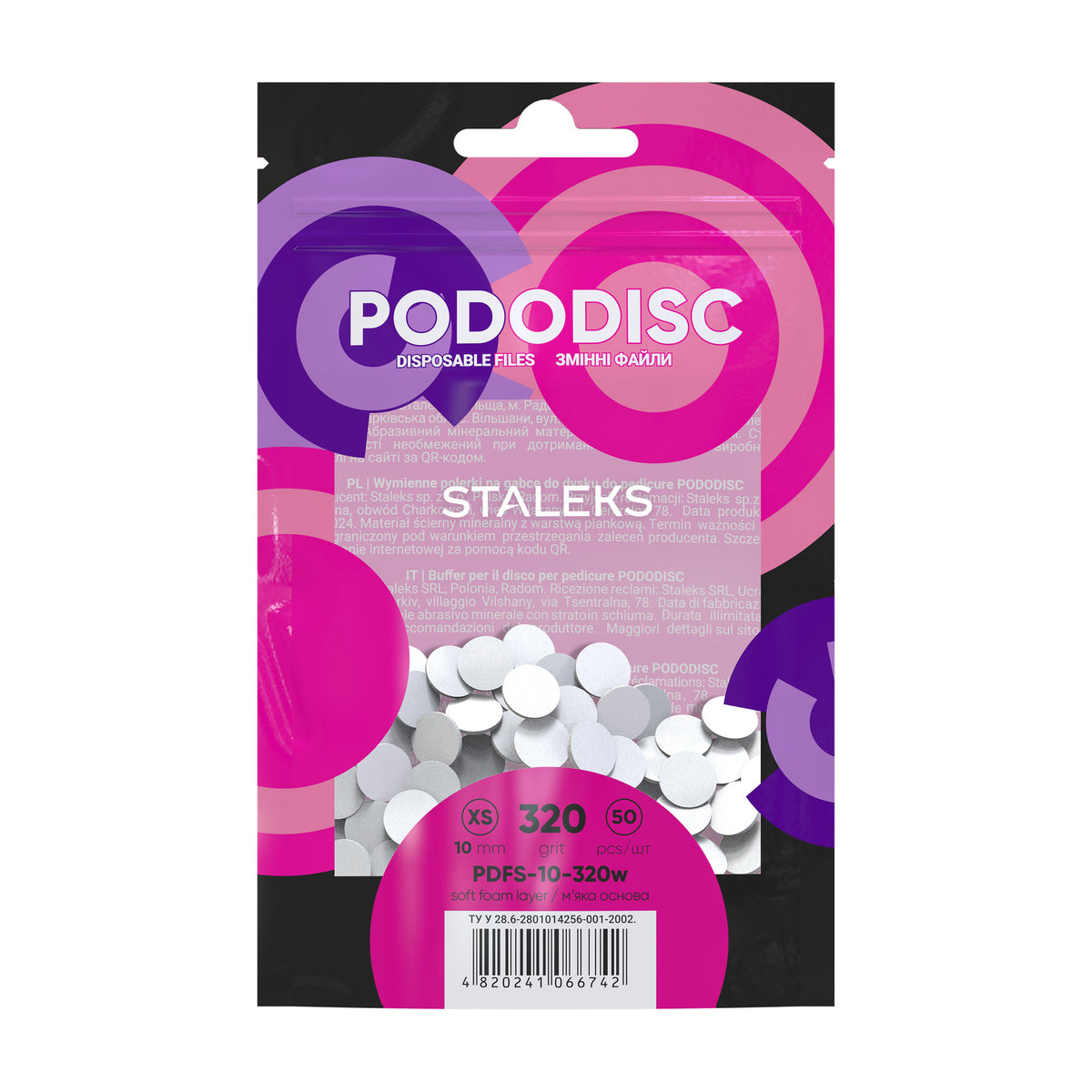 Limas Descartables Espuma Pododisco XS Staleks Expert — Grano 320