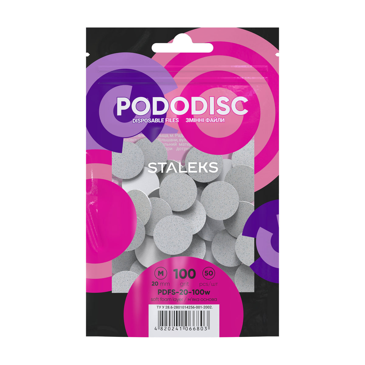 Limas Descartables Espuma Pododisco M Staleks Expert — Grano 100