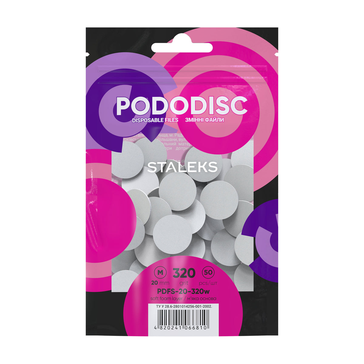 Limas Descartables Espuma Pododisco M Staleks Expert — Grano 320