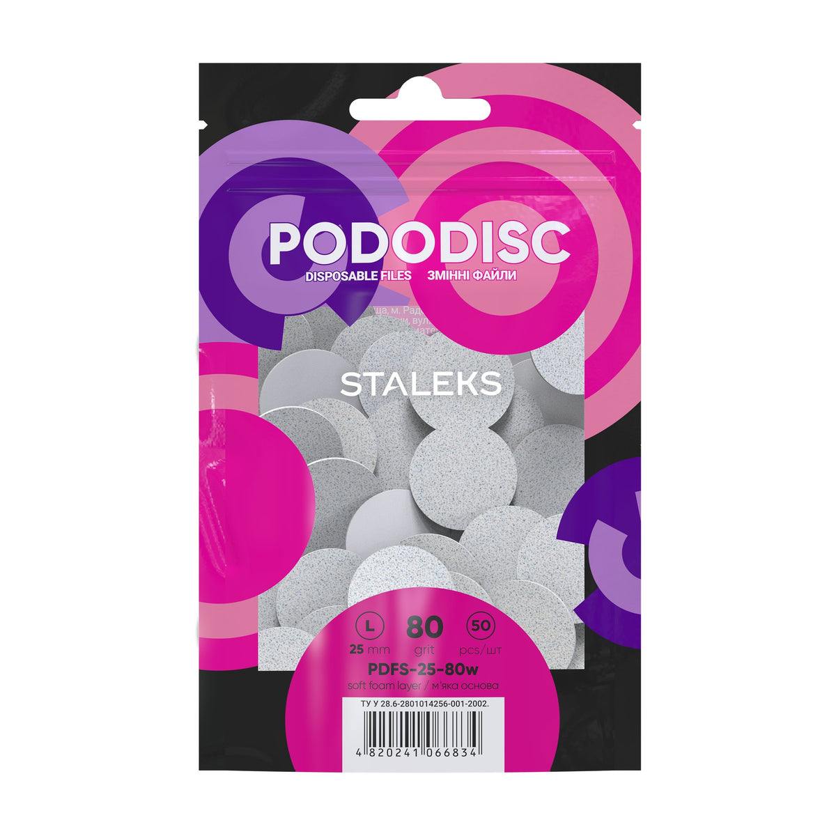 Limas Descartables Espuma Pododisco L Staleks Expert — Grano 80