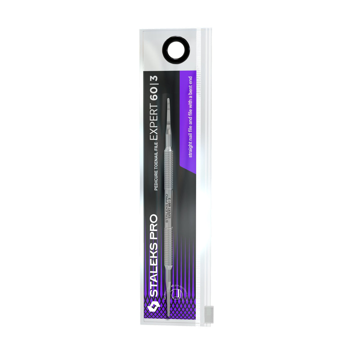Lima de Pedicura Recta y Curva Staleks Expert 60 Tipo 3 en su empaque original