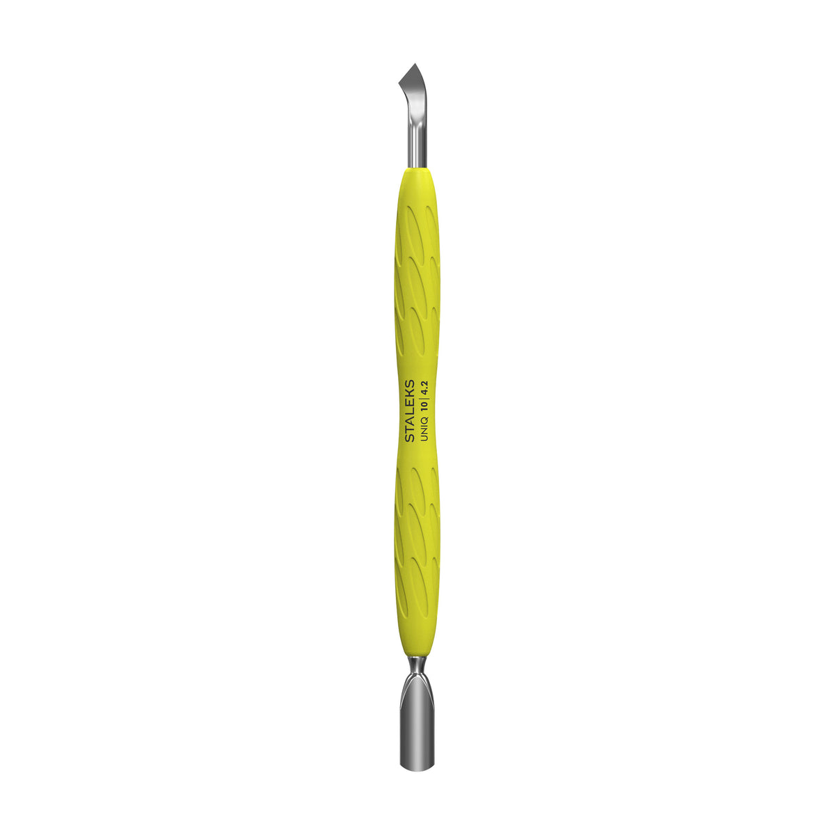 Repujador Gummy Paleta Curva Staleks Uniq 10 Tipo 4.2 — Amarillo