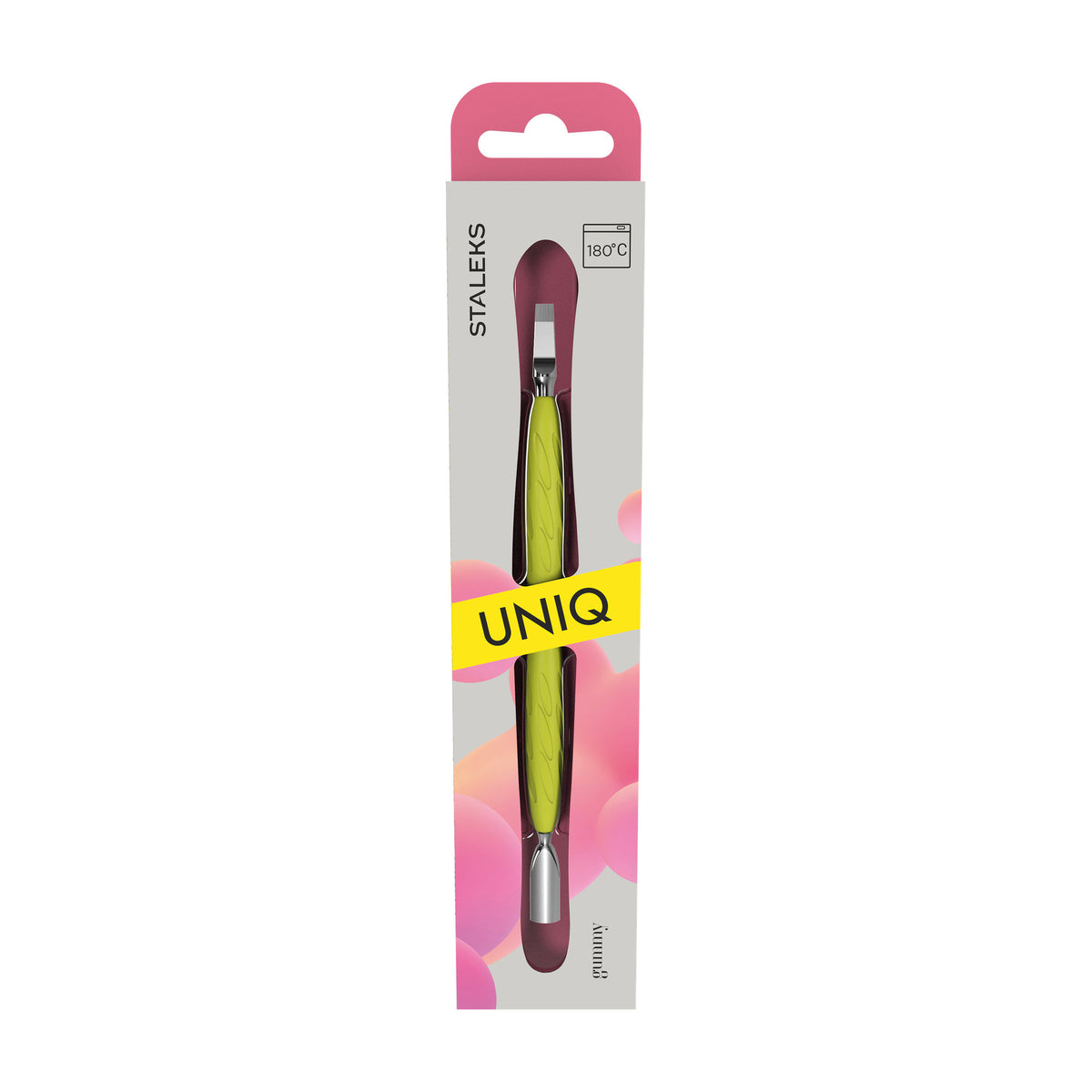 Repujador Gummy Paleta Recta Staleks Uniq 10 Tipo 5 — Amarillo en su empaque original