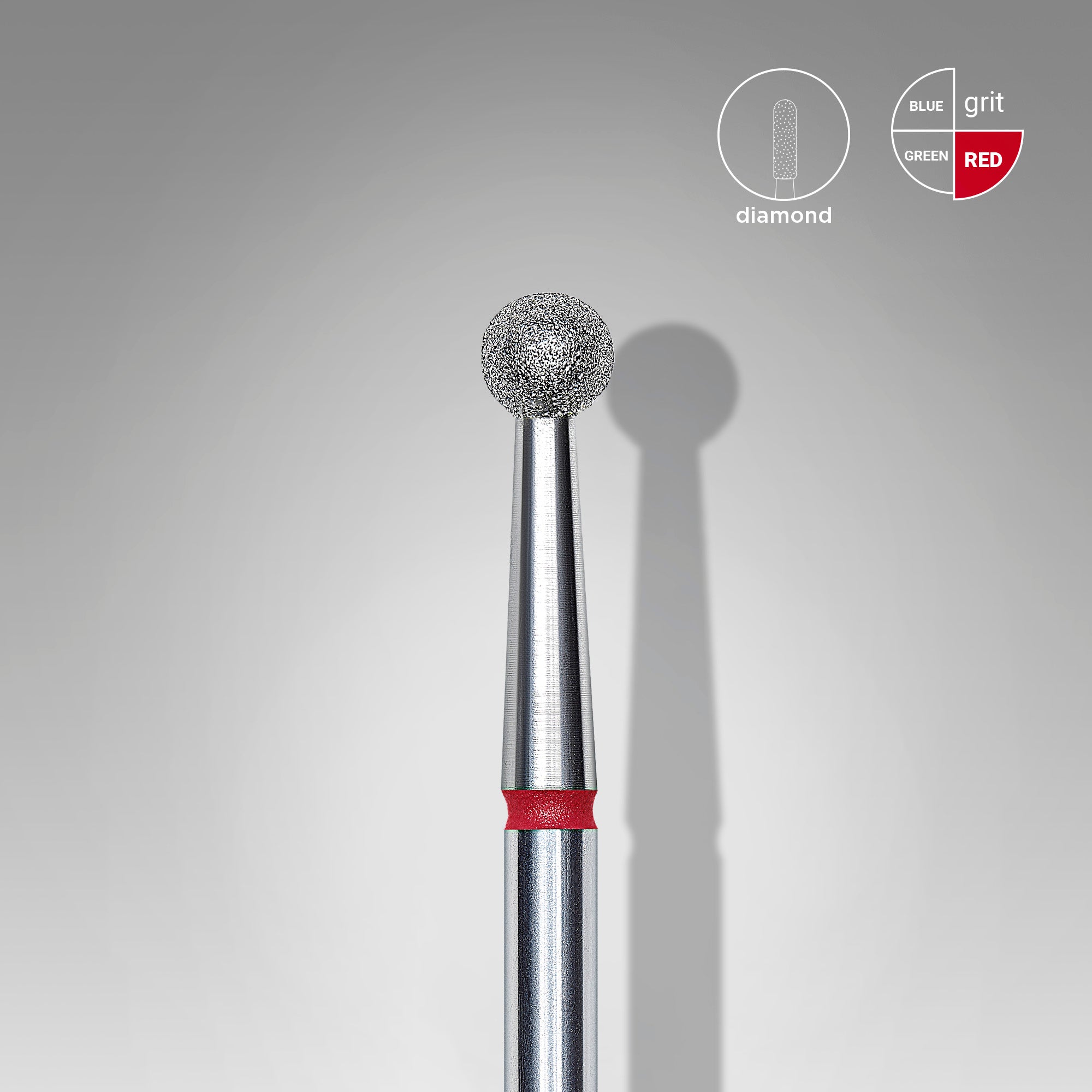 Fresa - Esferica/Roja.  Diámetro 3.5mm. (PCHELA)