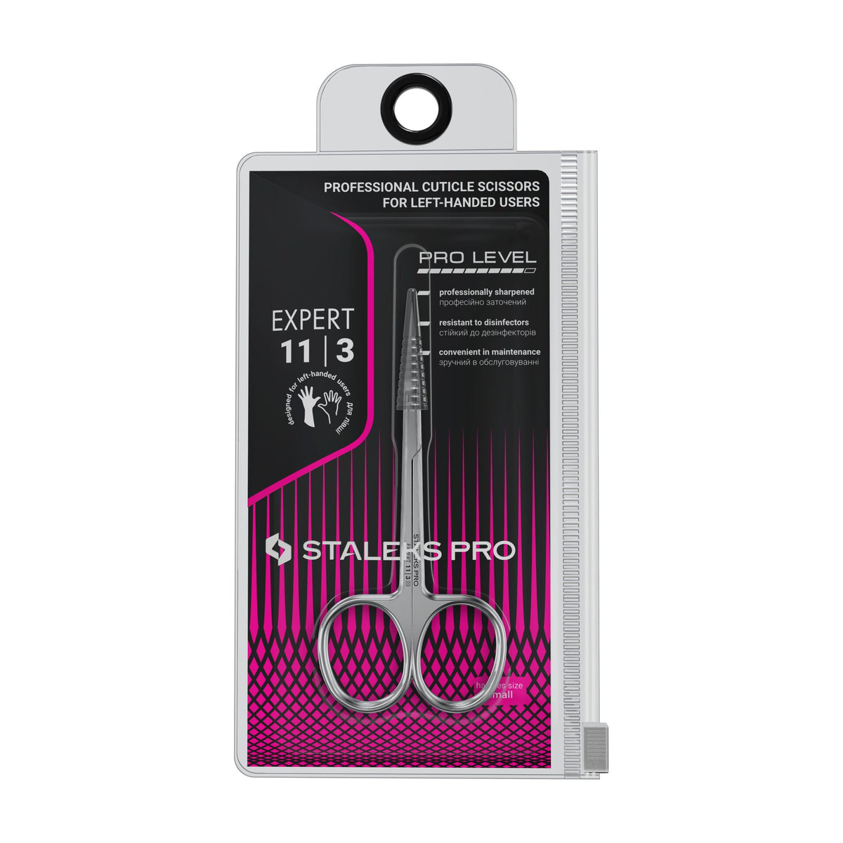 Tijera Cutícula para Zurdas Staleks Expert 11 Tipo 3 — Talle L en su empaque original