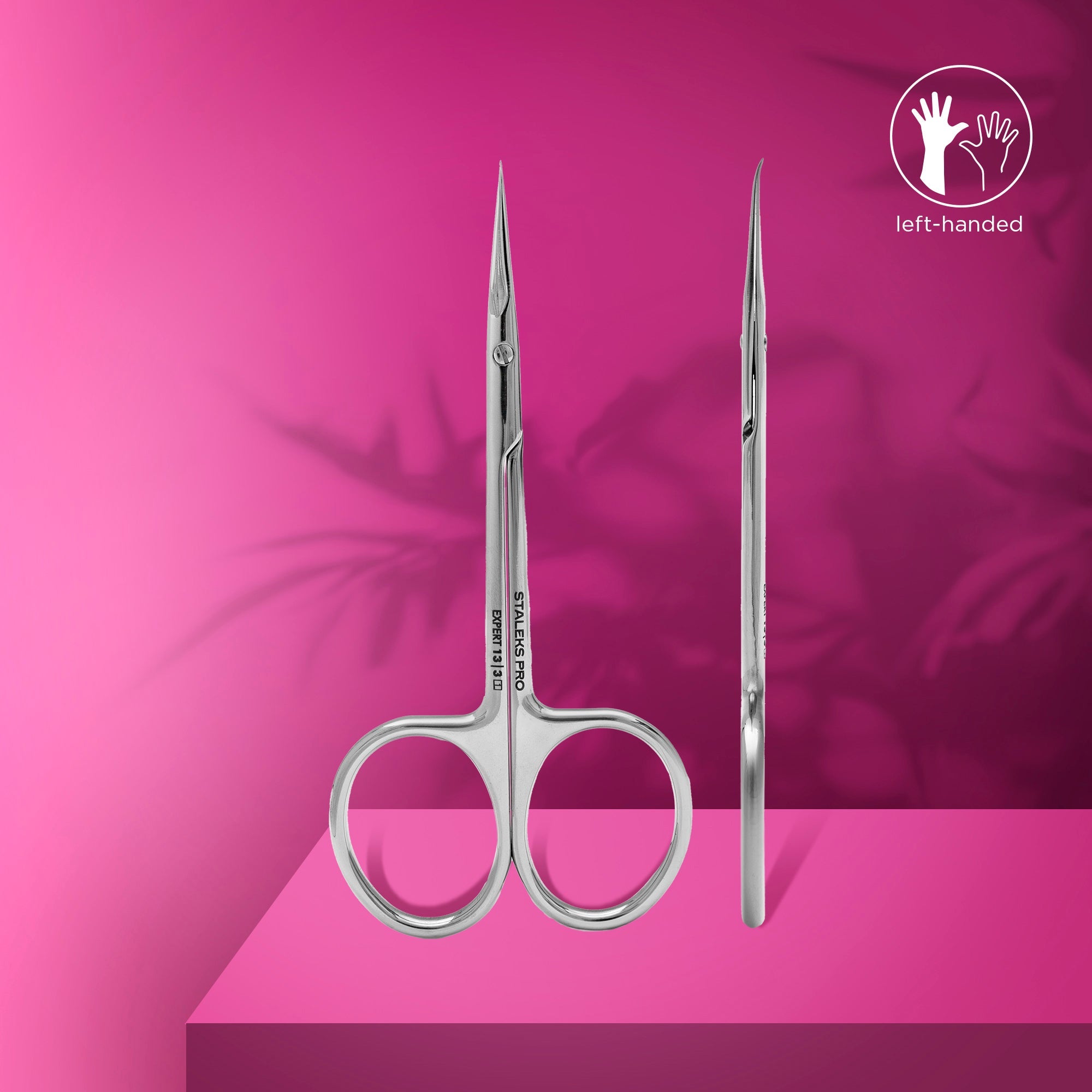 Tijeras profesionales para cutículas con gancho para zurdos EXPERT 13 TYPE 3