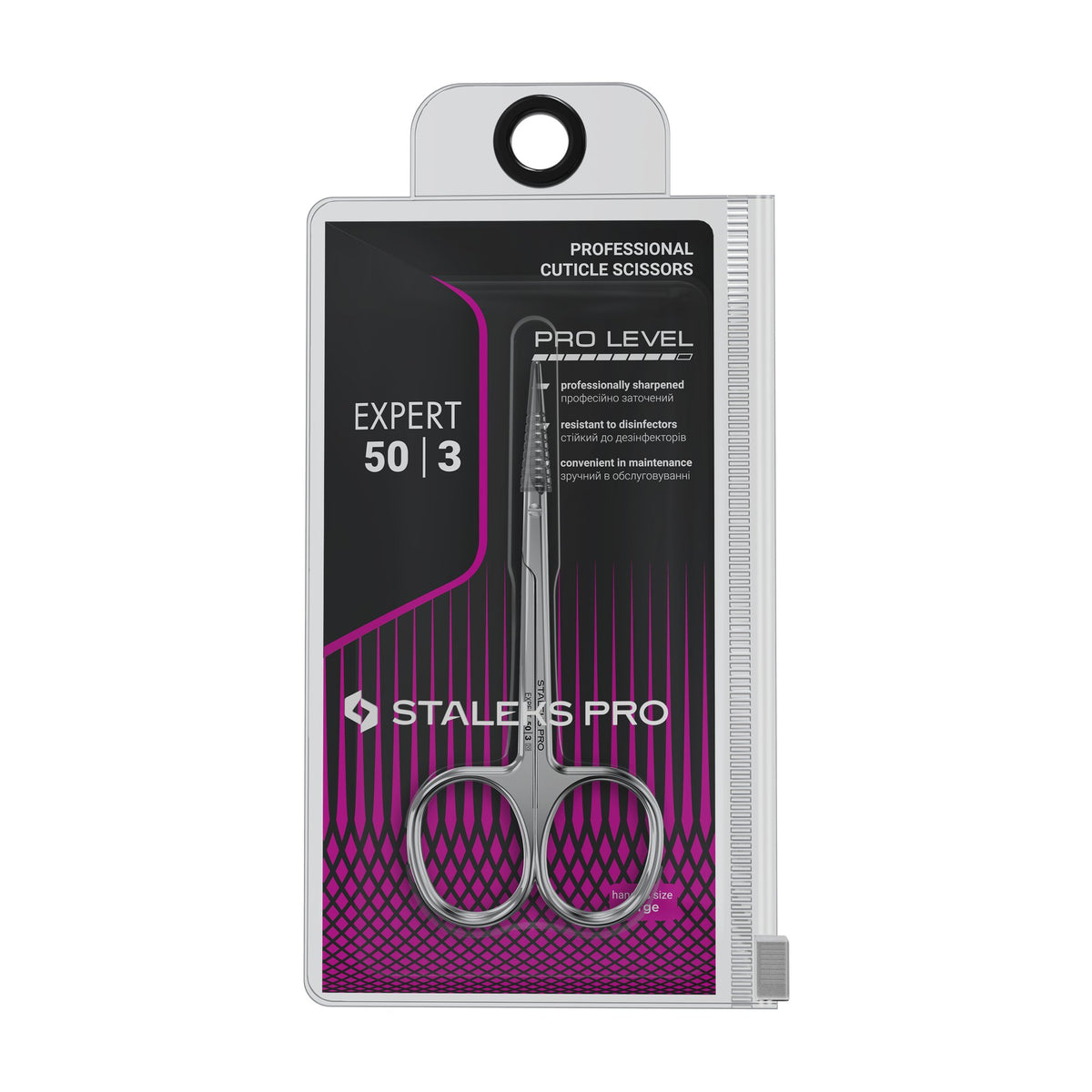Tijera Cutícula Staleks Expert 50 Tipo 3 — Talle L en su empaque original