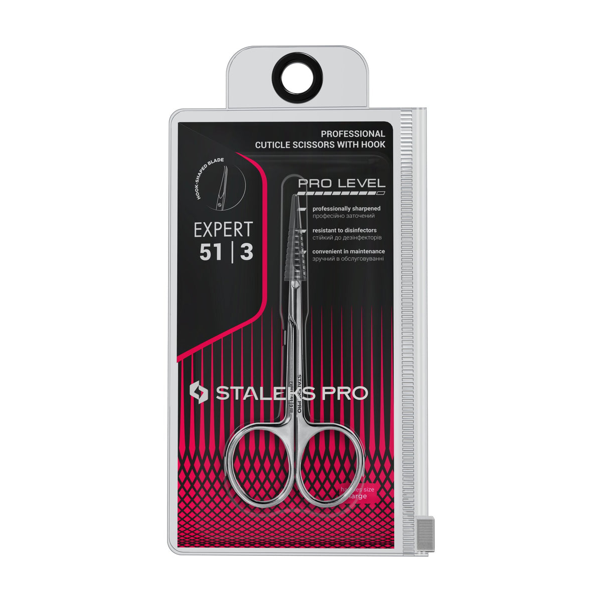 Tijera Cutícula con Gancho Staleks Expert 51 Tipo 3 en su empaque original