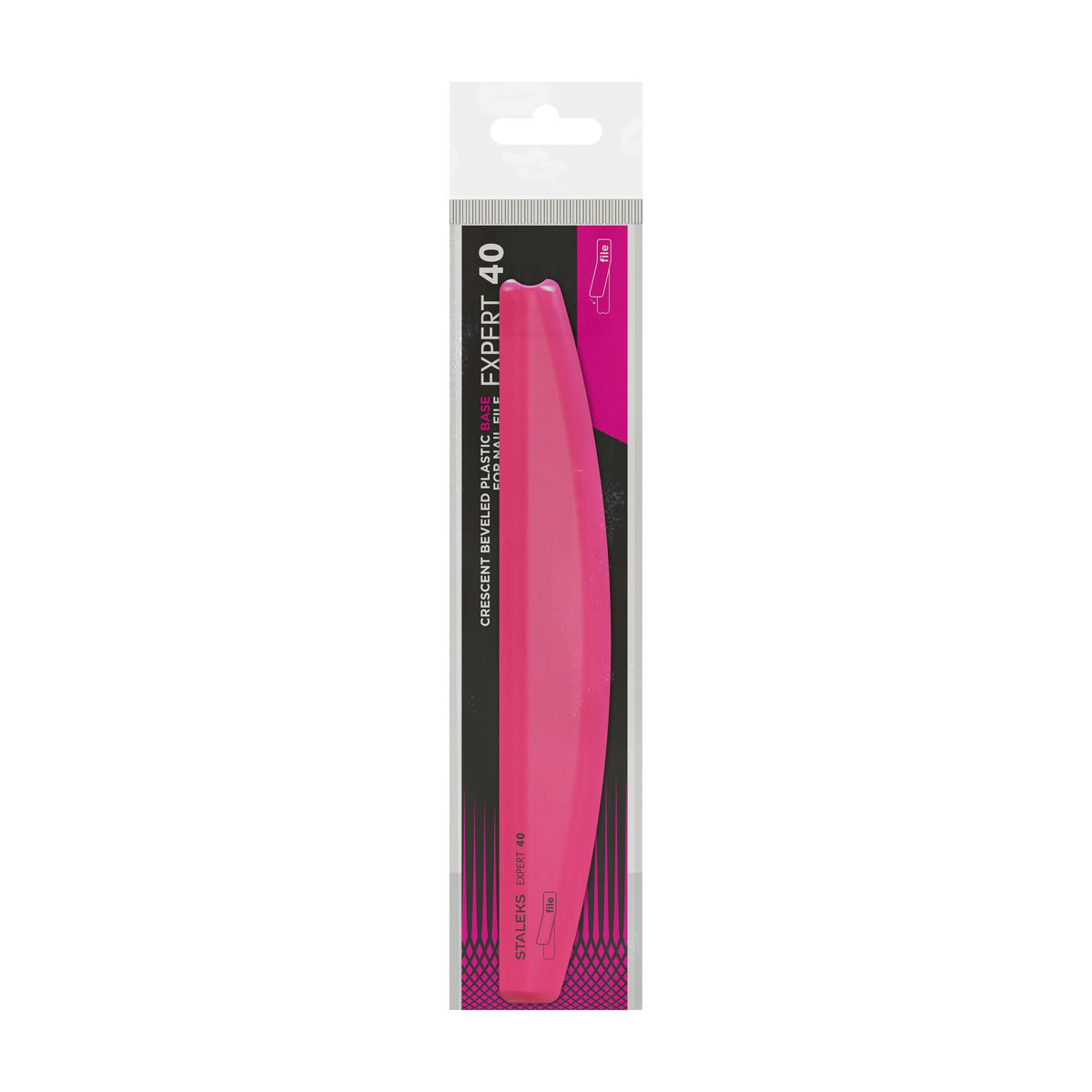 Base Plástica Biselada Media Luna Staleks Expert 40 en su empaque original