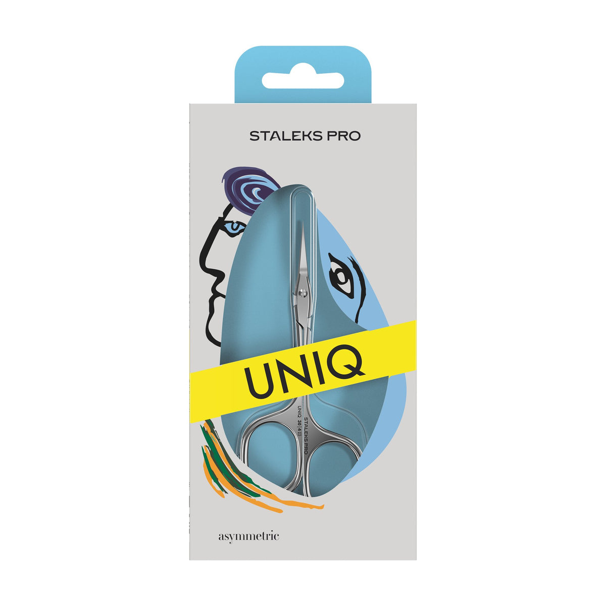 Tijera Cutícula Asimétrica Staleks Uniq 30 Tipo 4 en su empaque original