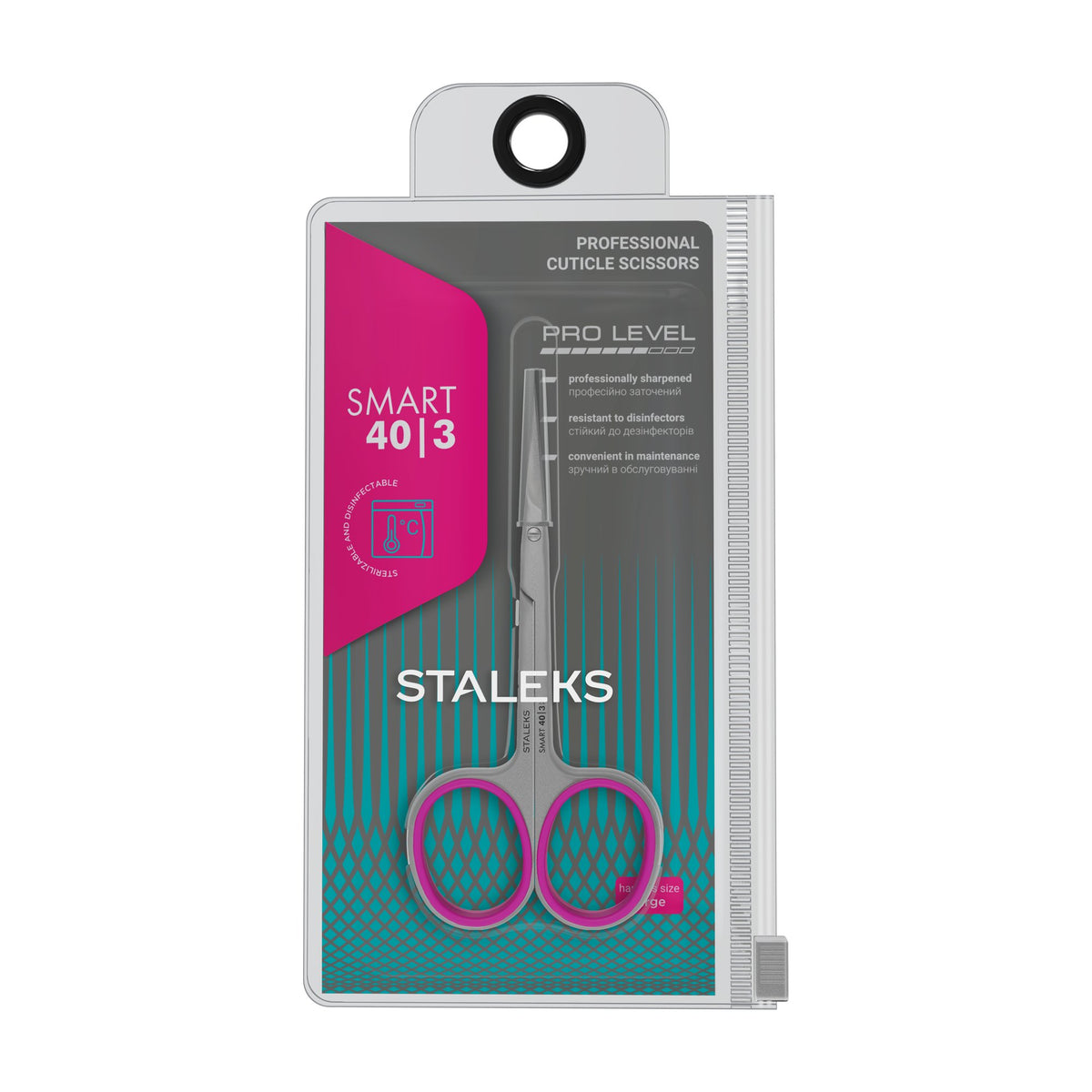 Tijera Cutícula Staleks Smart 40 Tipo 3 en su empaque original