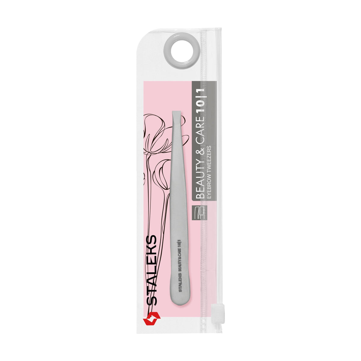 Pinza para Cejas Recta Ancha Staleks Beauty & Care 10 Tipo 1 en su empaque original