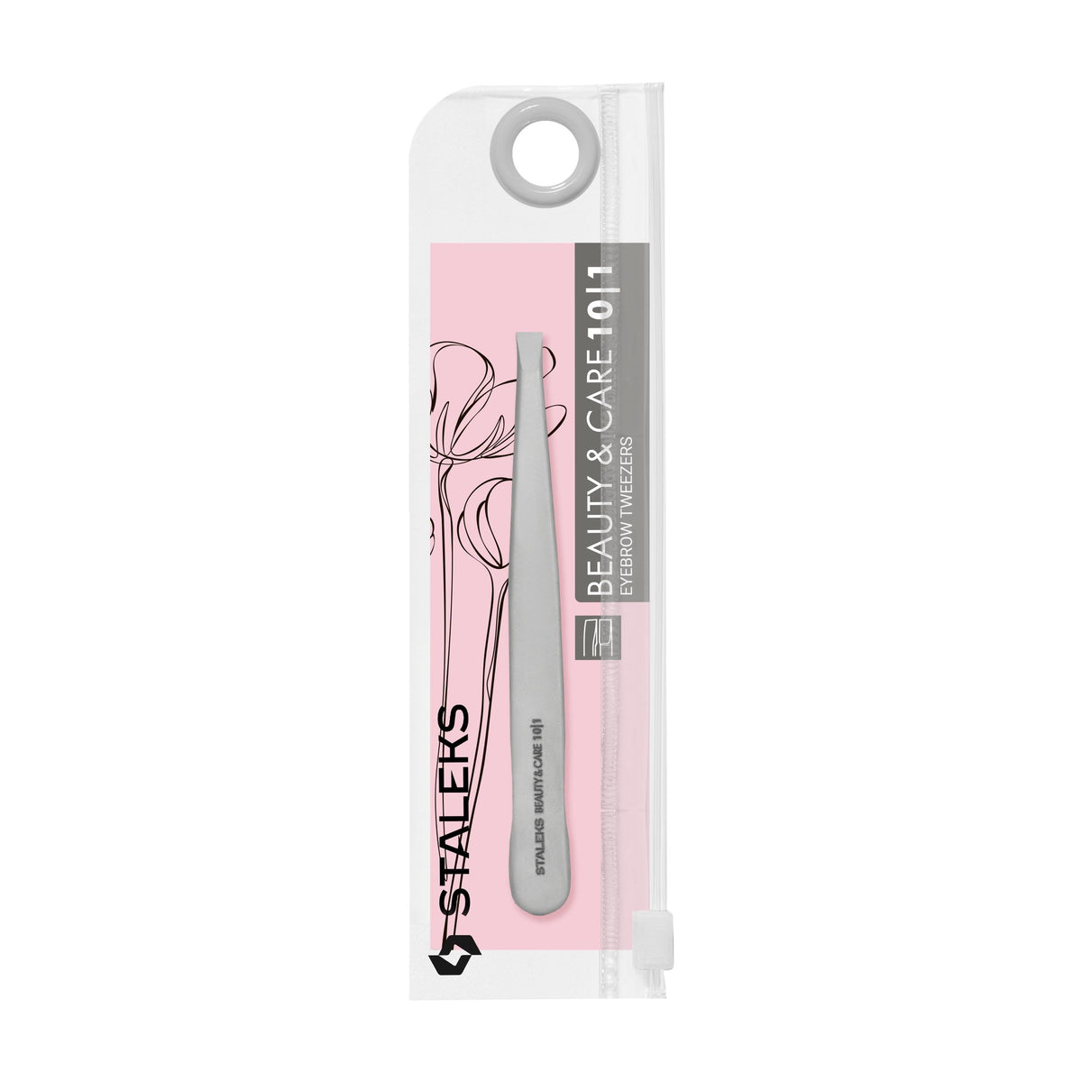 Pinza para Cejas Recta Ancha Staleks Beauty & Care 10 Tipo 1 en su empaque original (5)