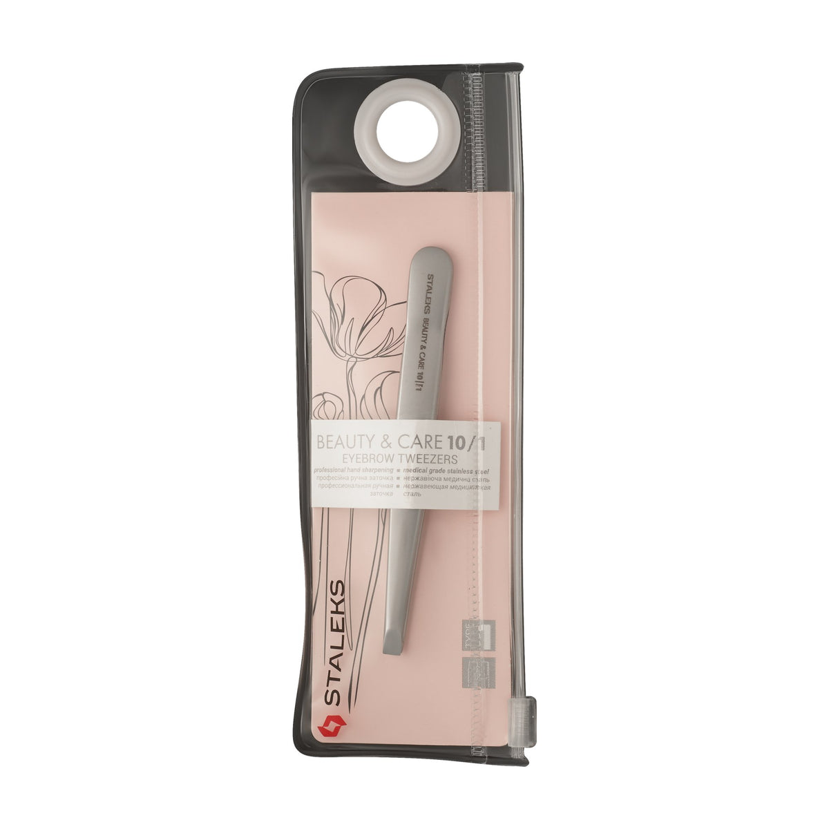 Pinza para Cejas Recta Ancha Staleks Beauty & Care 10 Tipo 1 en su empaque original (10)