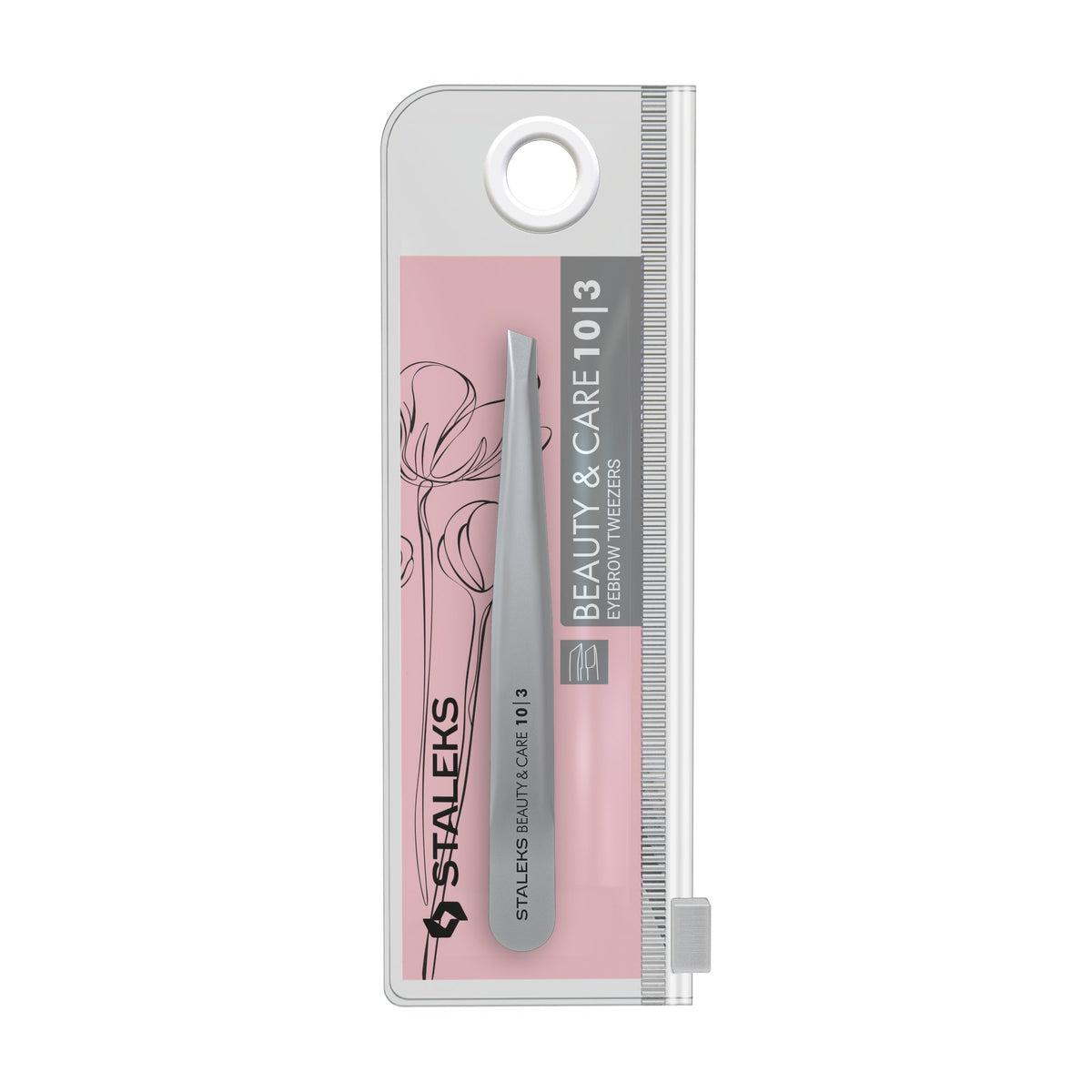 Pinza para Cejas Biselada Ancha Staleks Beauty & Care 10 Tipo 3 en su empaque original (6)