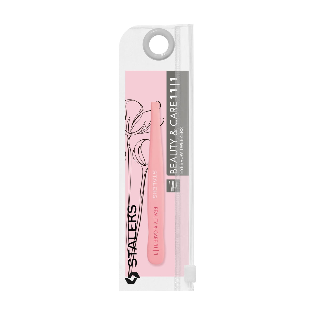 Pinza para Cejas Recta Ancha Staleks Beauty & Care 11 Tipo 1 en su empaque original (3)