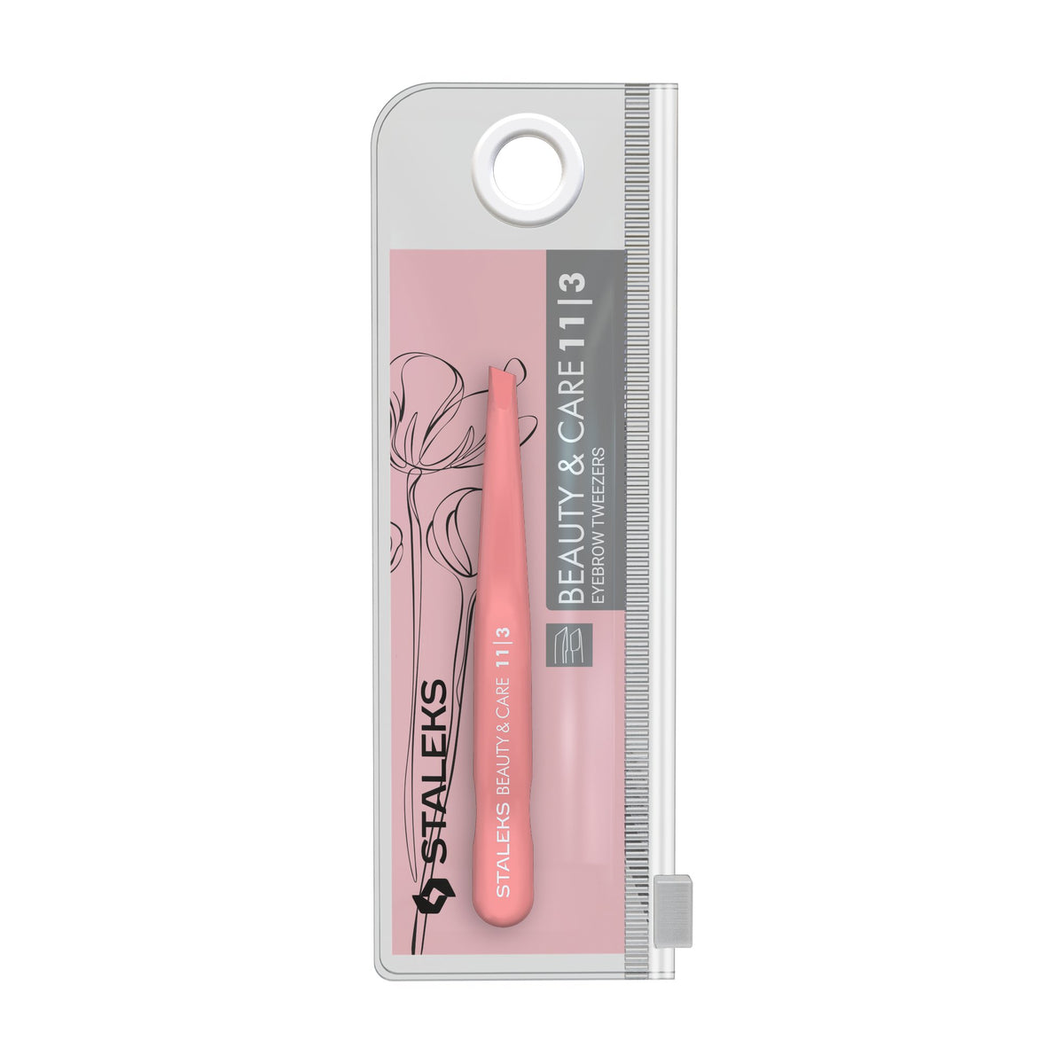 Pinza para Cejas Biselada Ancha Staleks Beauty & Care 11 Tipo 3 en su empaque original (6)