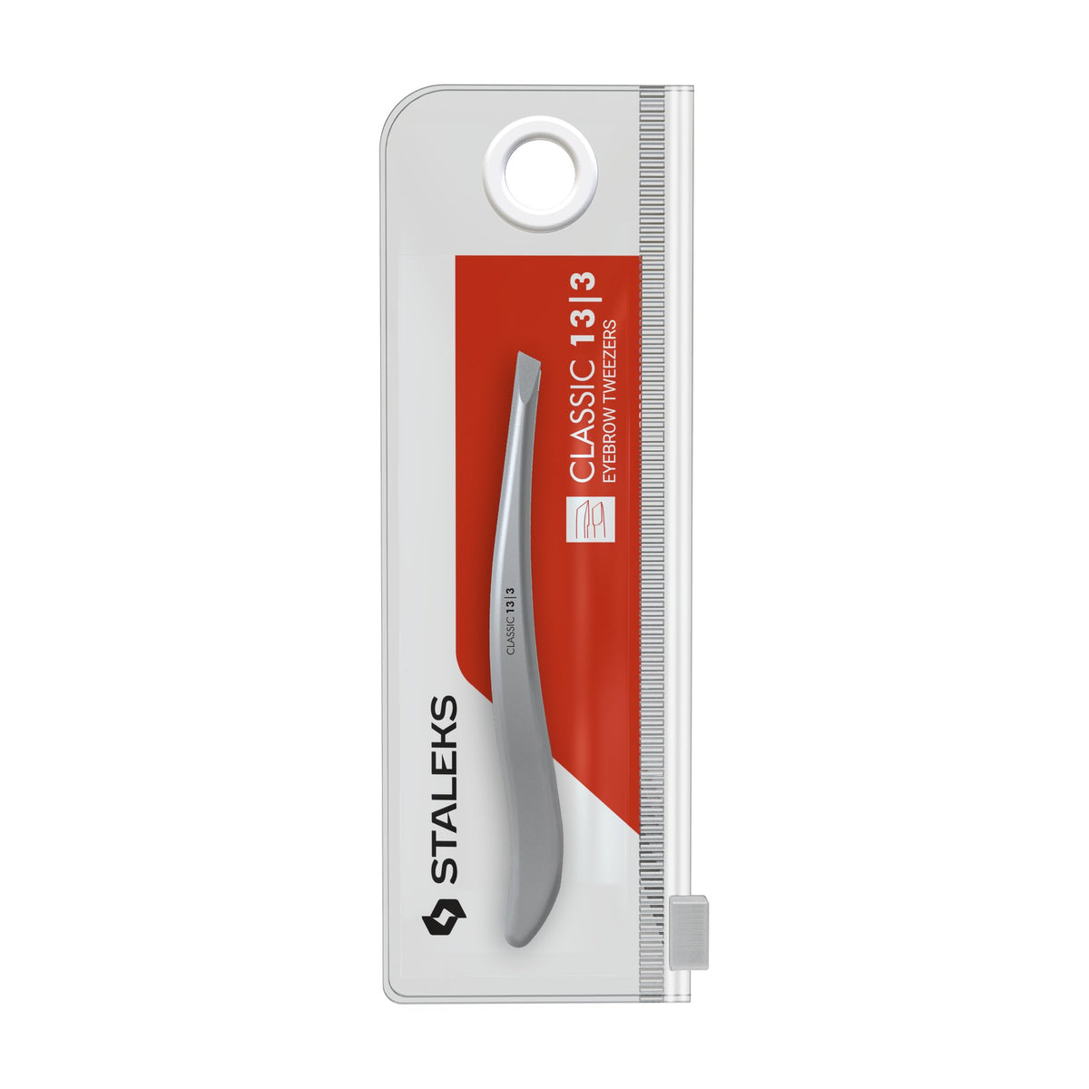 Pinza para Cejas Biselada Ancha Staleks Classic 13 Tipo 3 en su empaque original (6)