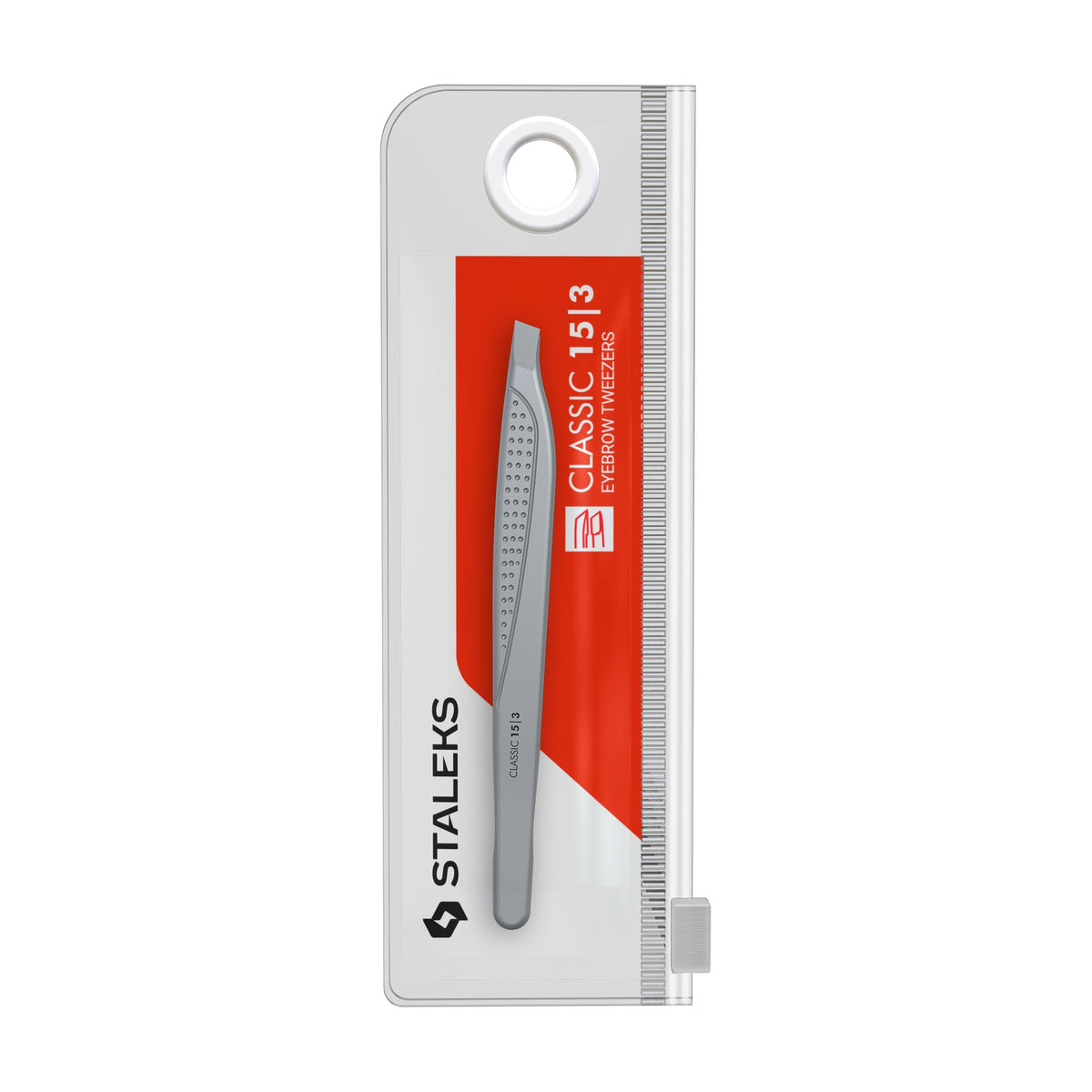 Pinza para Cejas Biselada Ancha Staleks Classic 15 Tipo 3 en su empaque original (6)