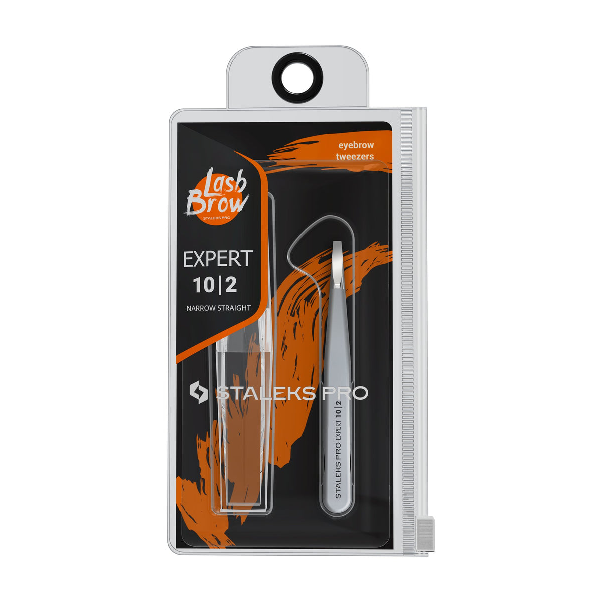 Pinza para Cejas Recta Estrecha Staleks Expert 10 Tipo 2 en su empaque original