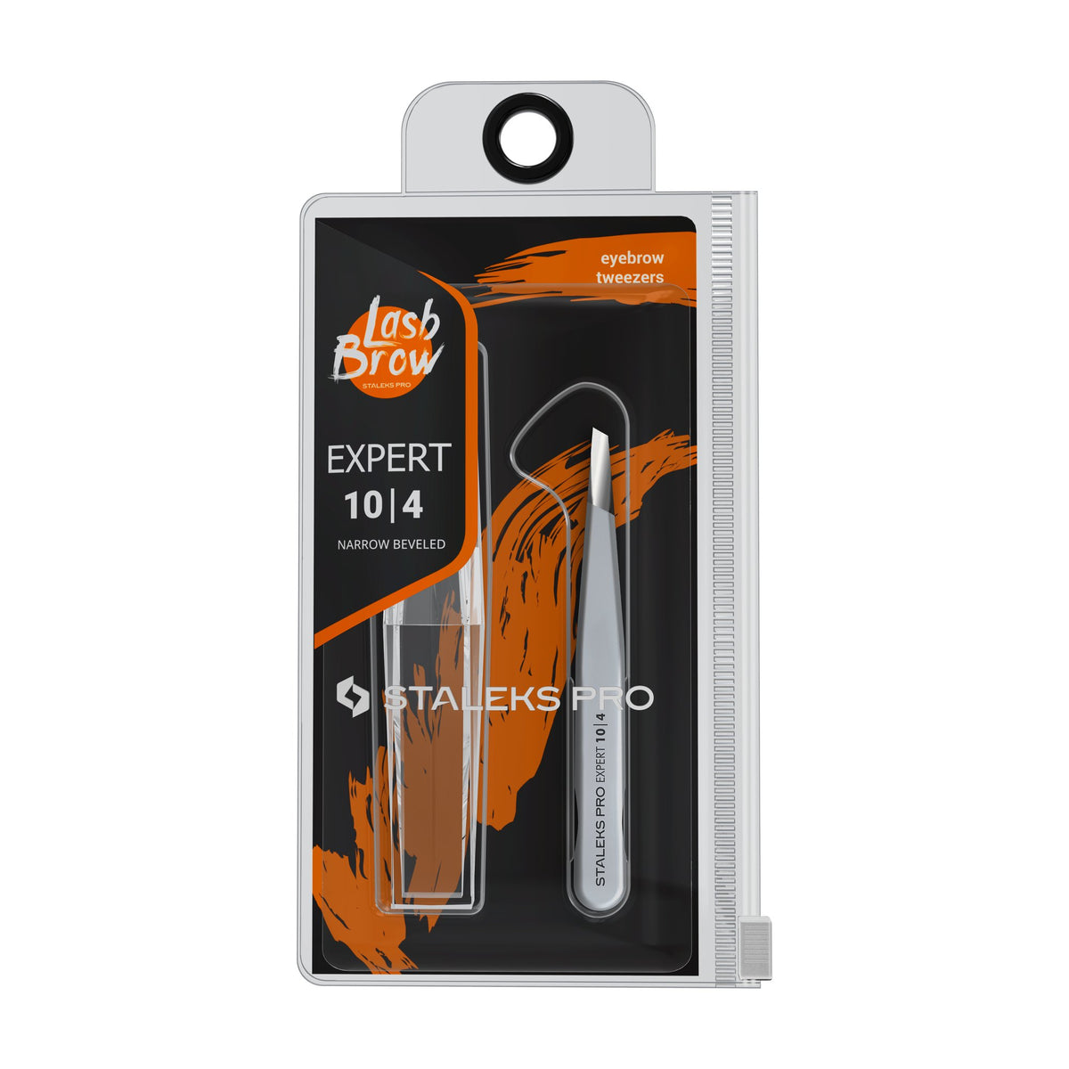 Pinza para Cejas Biselada Estrecha Staleks Expert 10 Tipo 4 en su empaque original