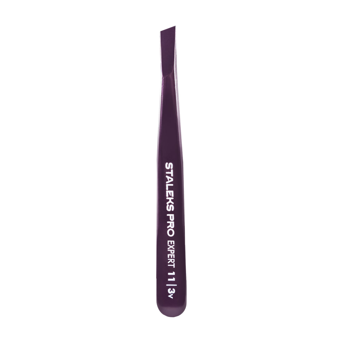 Pinza para Cejas Biselada Staleks Expert 11 Tipo 3 — Violeta