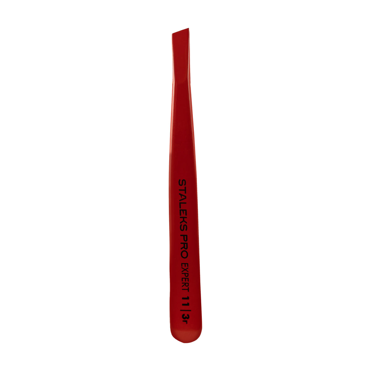 Pinza para Cejas Biselada Staleks Expert 11 Tipo 3 — Roja