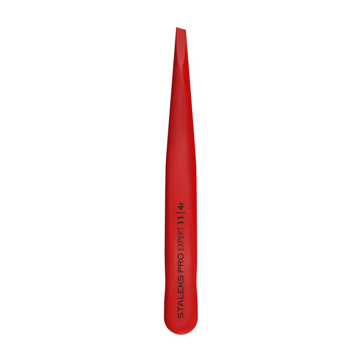 Pinza para Cejas Biselada Staleks Expert 11 Tipo 4 — Roja