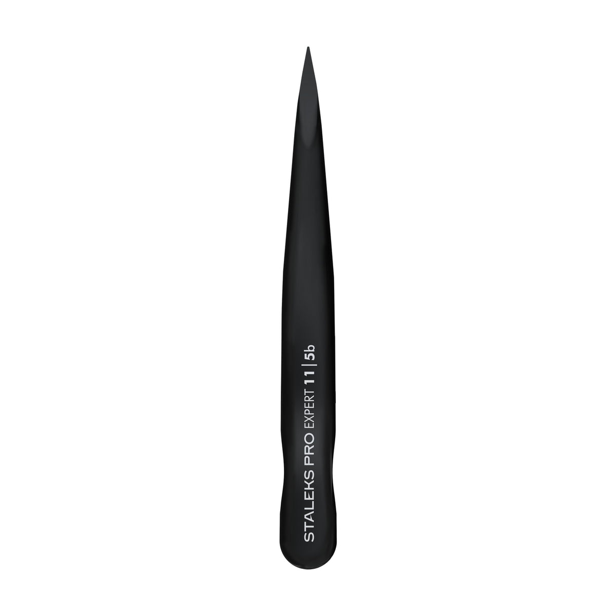 Pinza para Cejas en Punta Staleks Expert 11 Tipo 5 — Negra