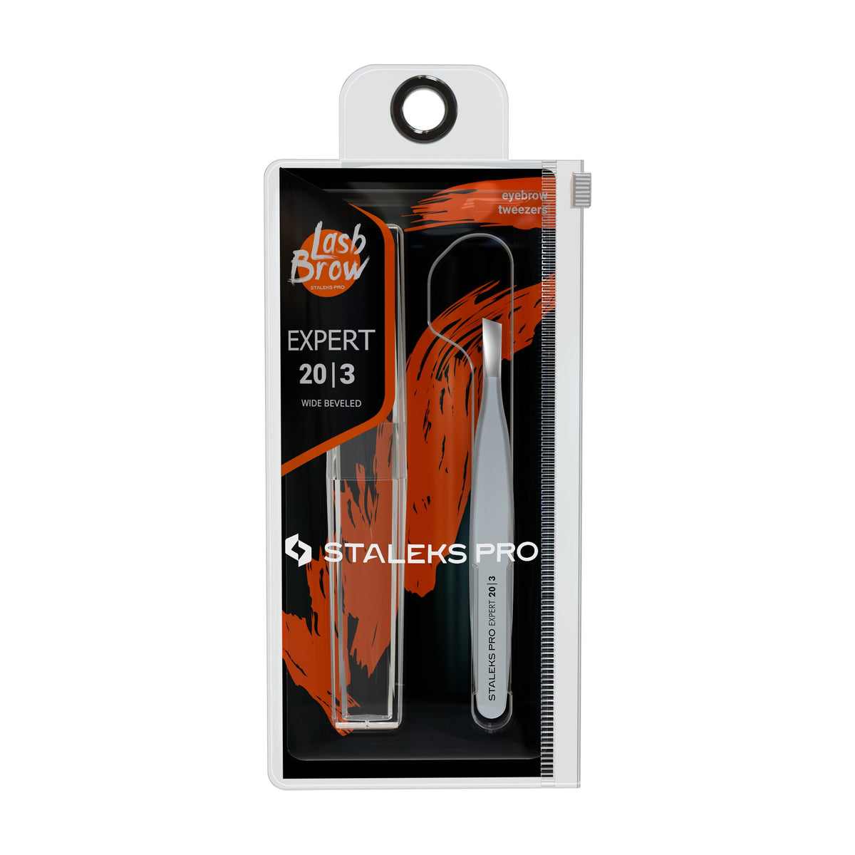 Pinza para Cejas Biselada Ancha Staleks Expert 20 Tipo 3 en su empaque original