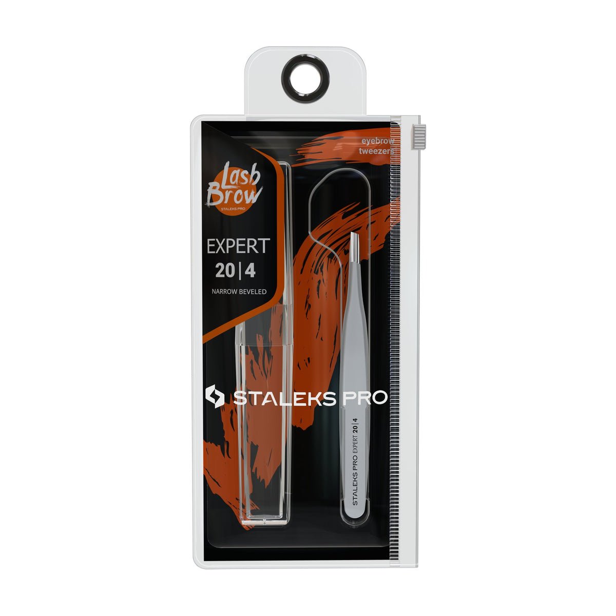 Pinza para Cejas Biselada Estrecha Staleks Expert 20 Tipo 4 en su empaque original